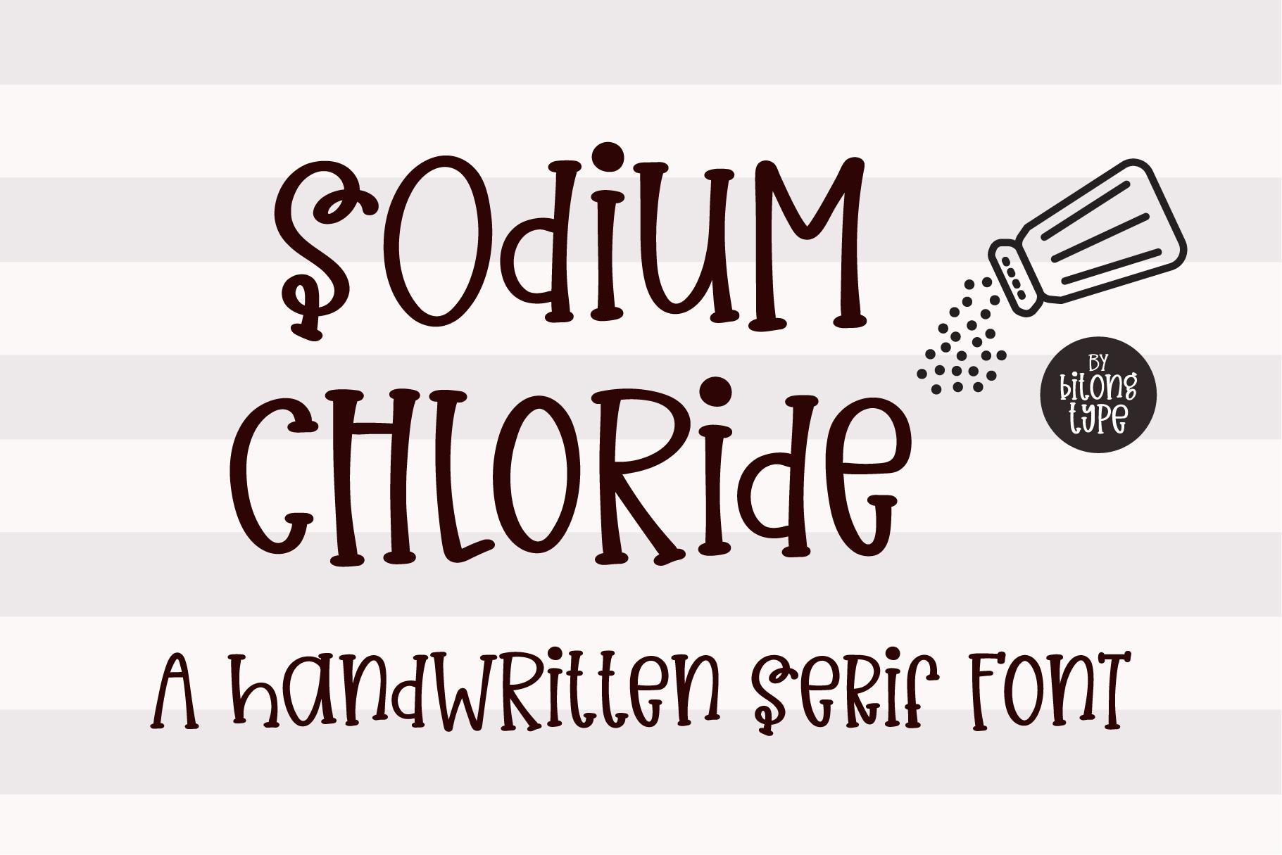 Sodium Chloride Font