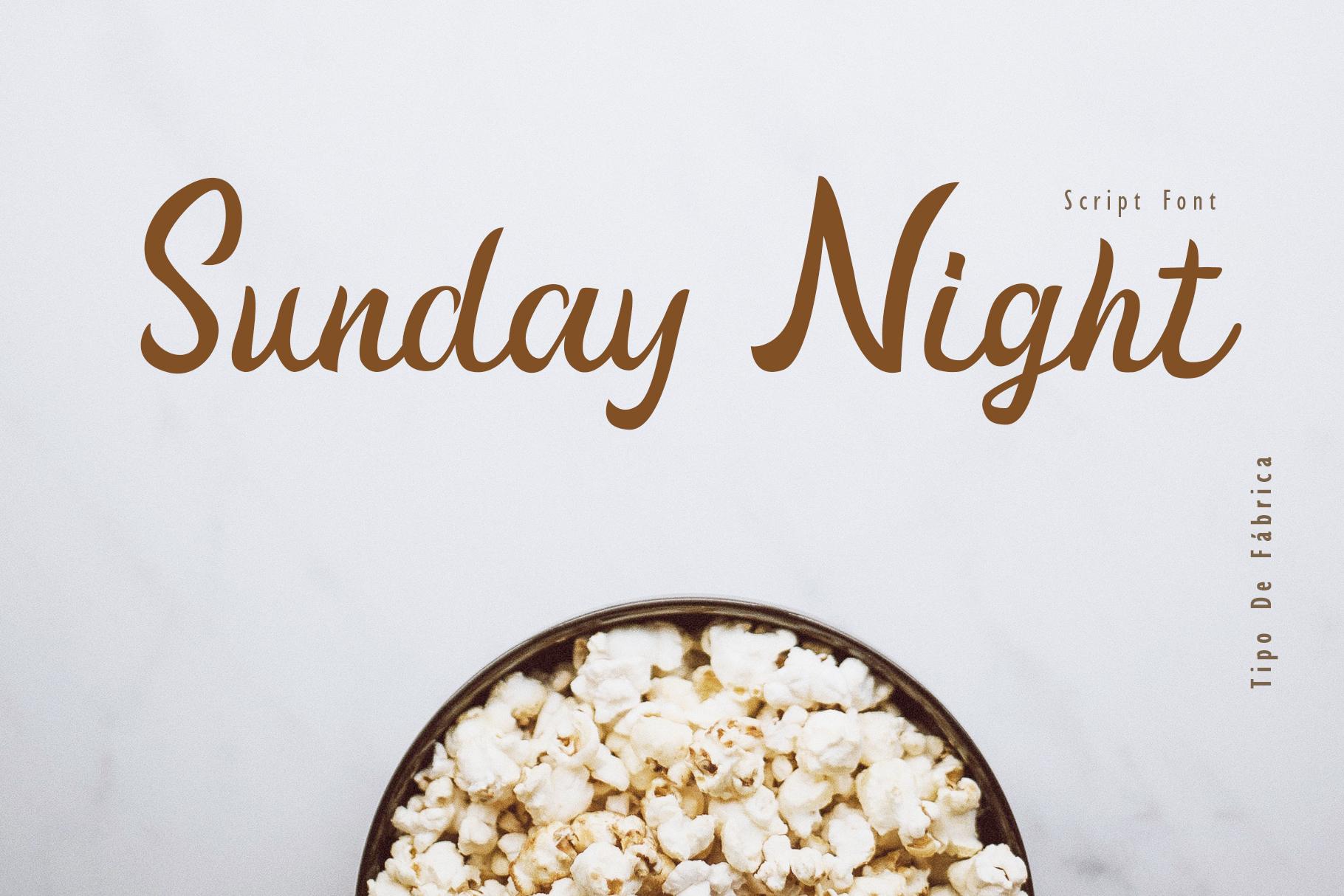 Sunday Night Script Font