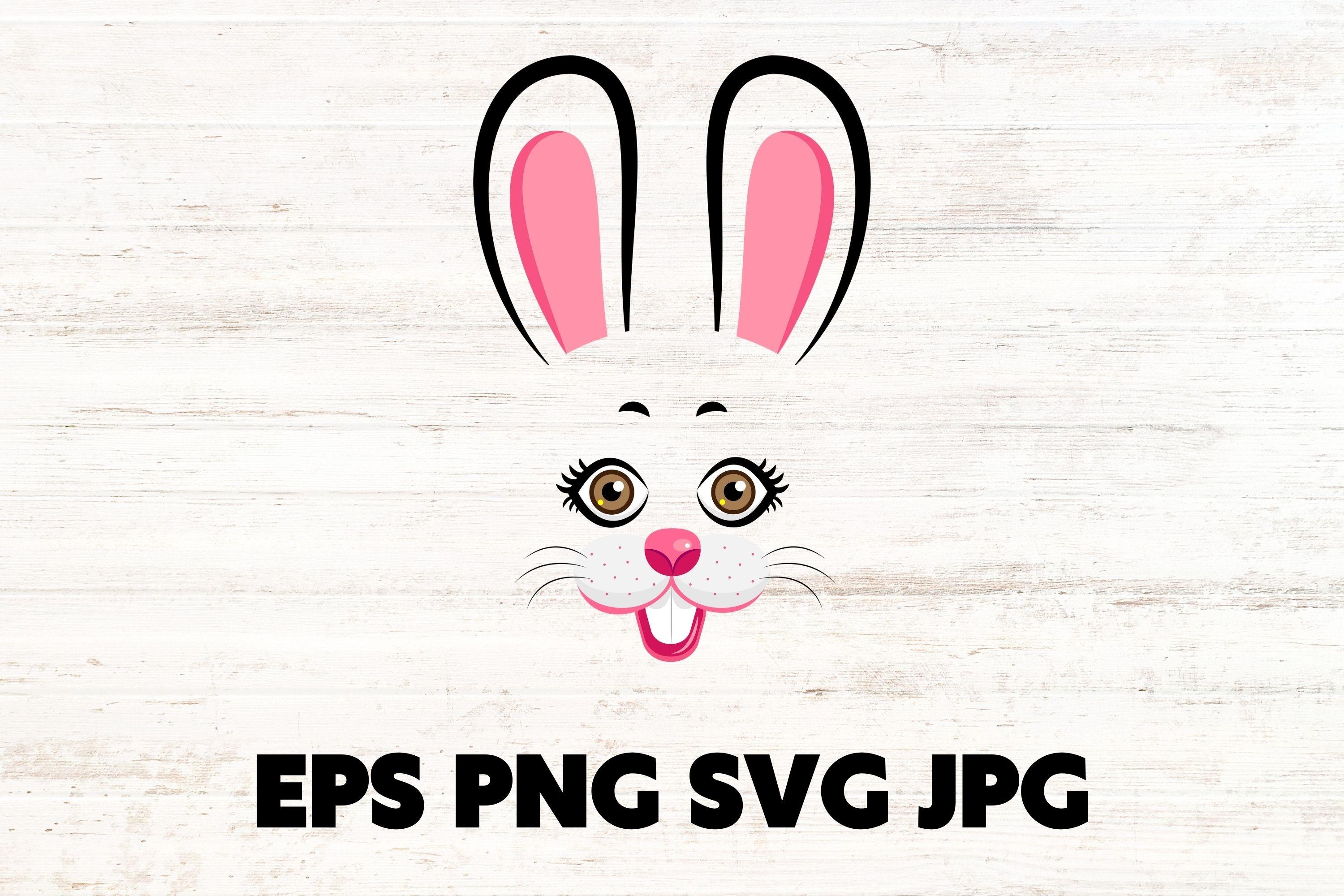 Bunny Girl Face SVG | Animal Face SVG