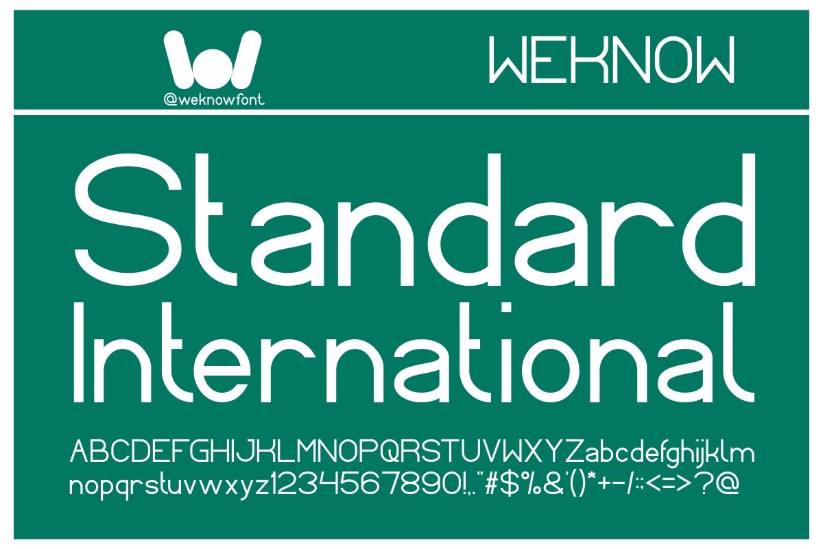 Standard International Font