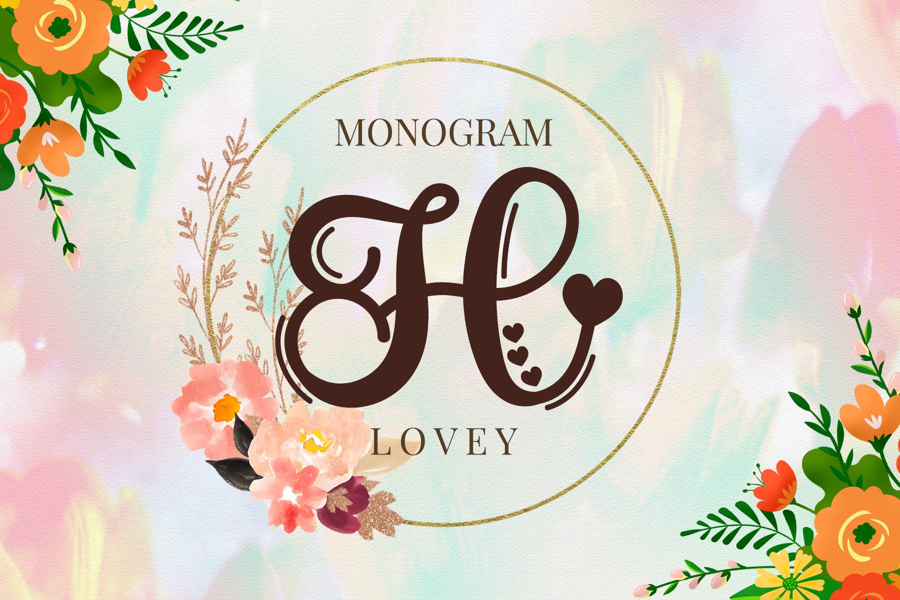 Lovey Monogram Font