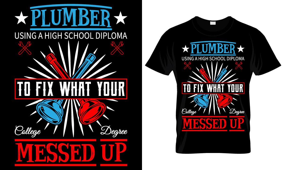 Plumber T Shirt Design Template