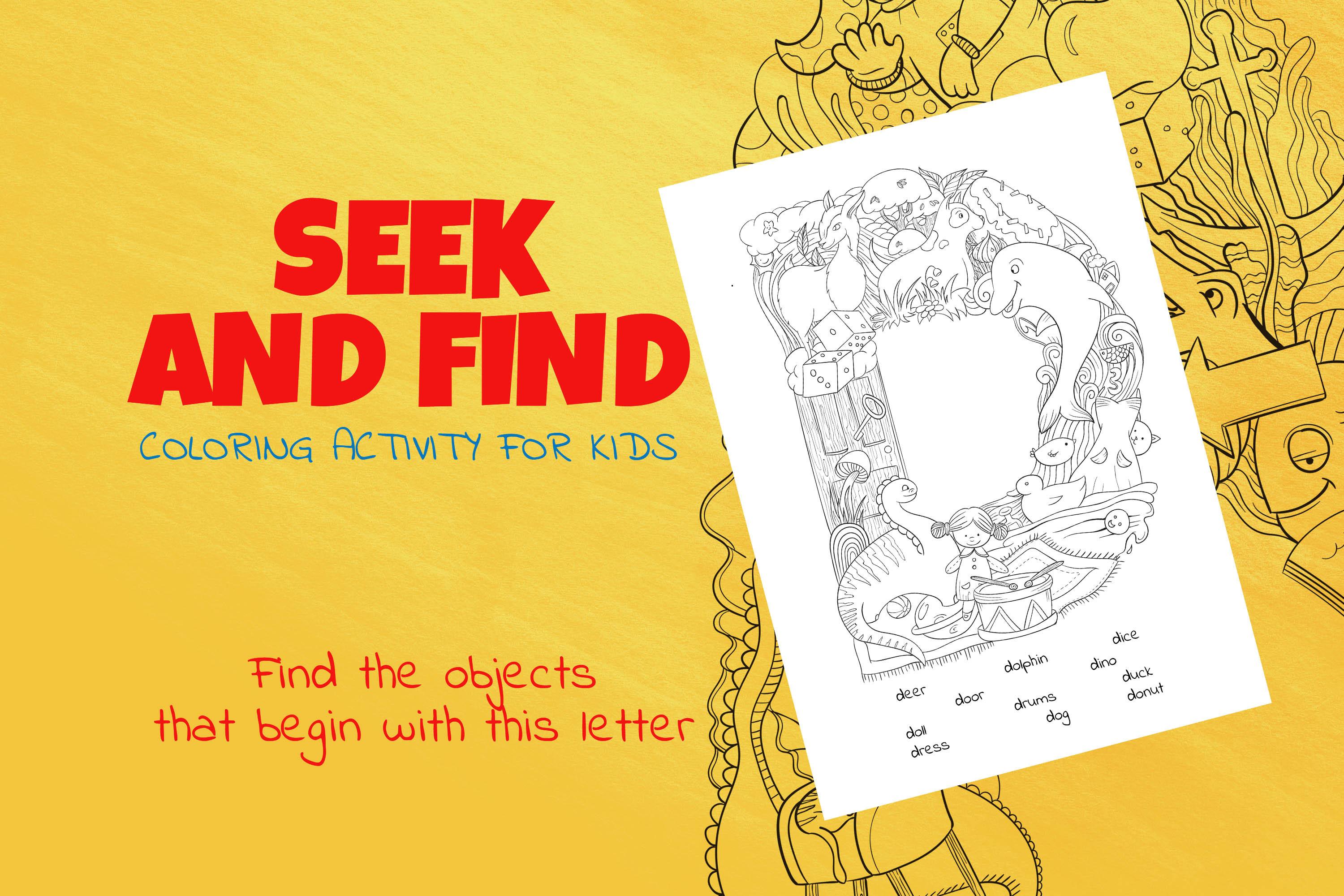 Letter D Look and Find Hidden Picture
