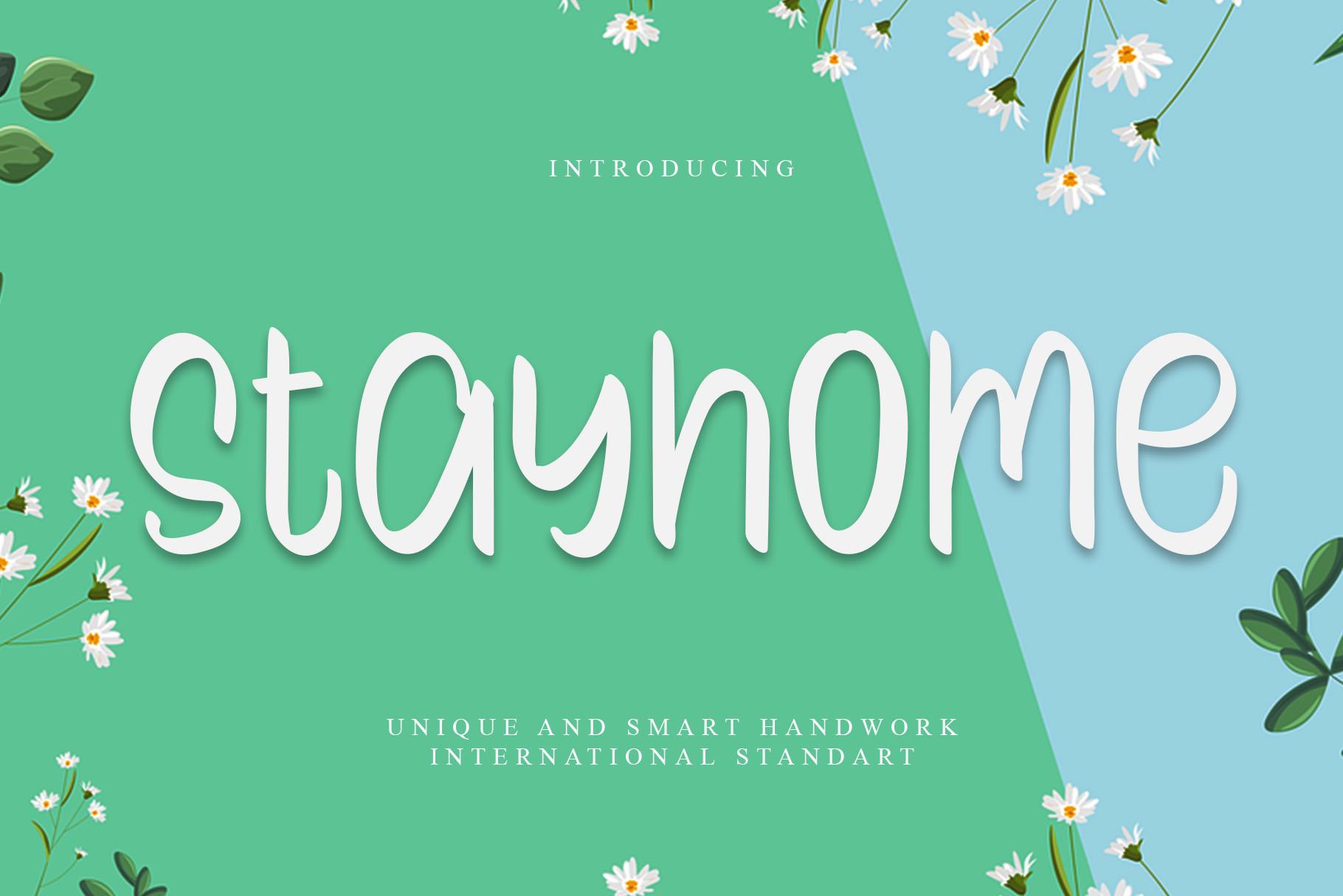 Stayhome Font