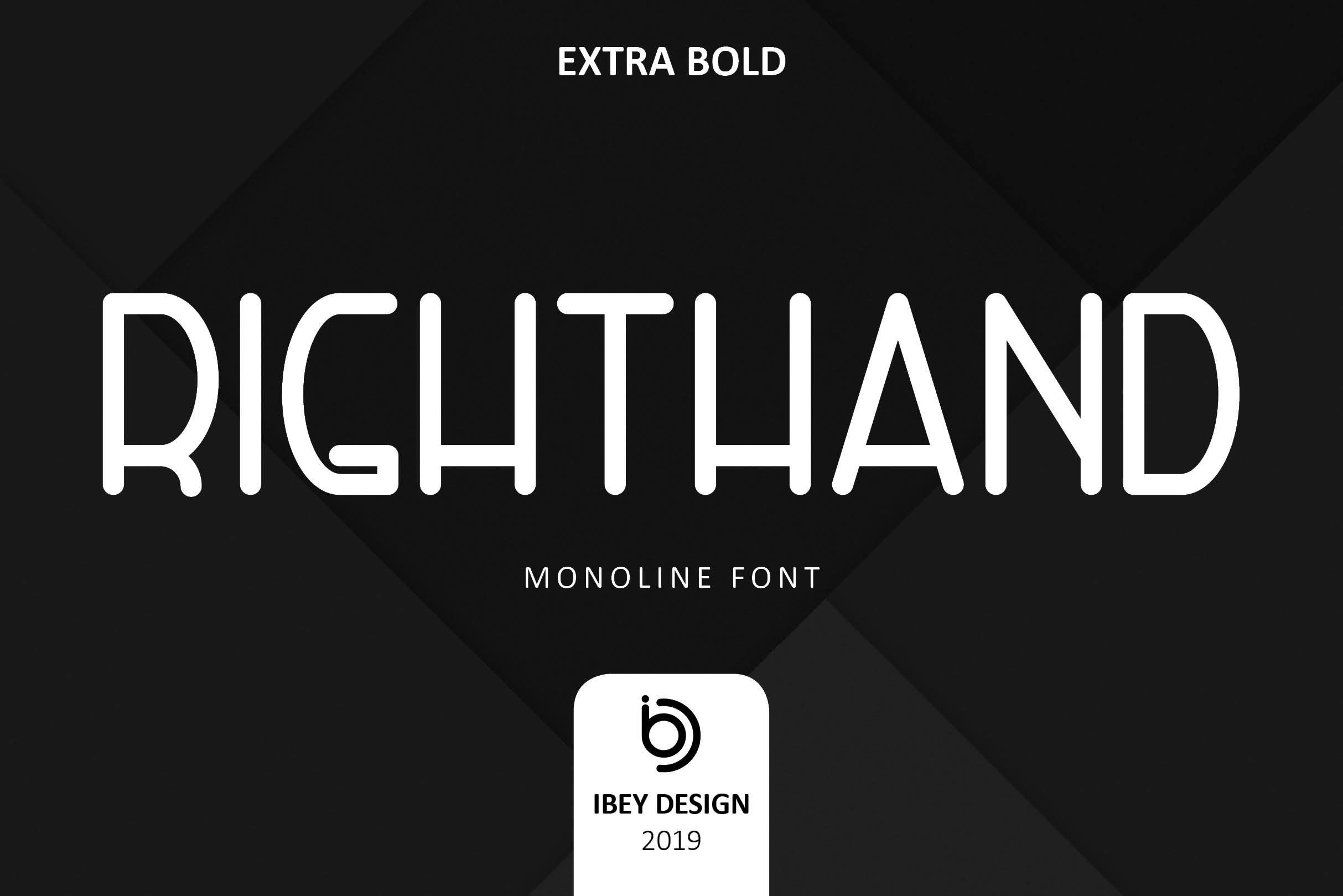 Right Hand Extra Bold Font