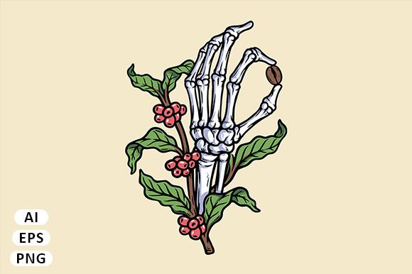 Skull Hand and Coffee Tree