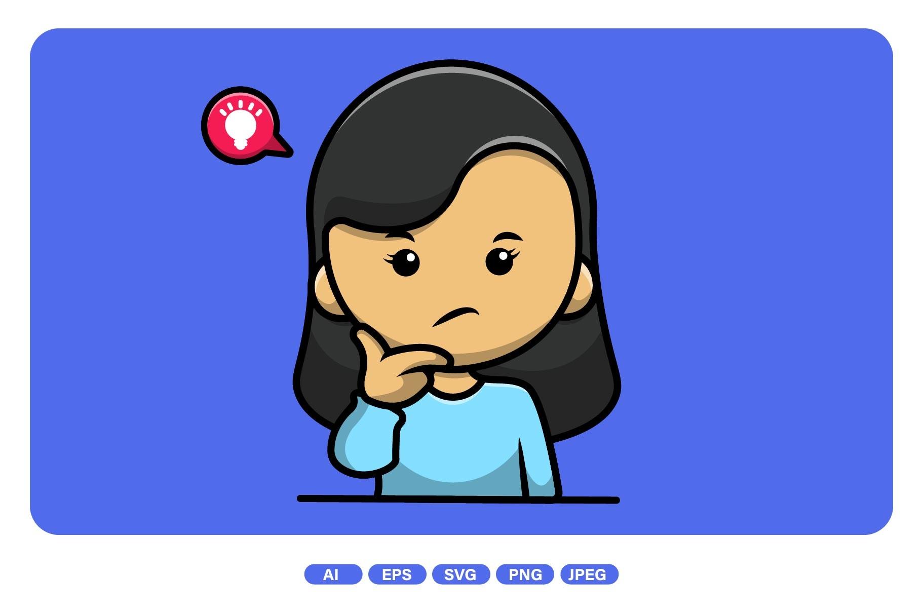 Cute Girl Thinking