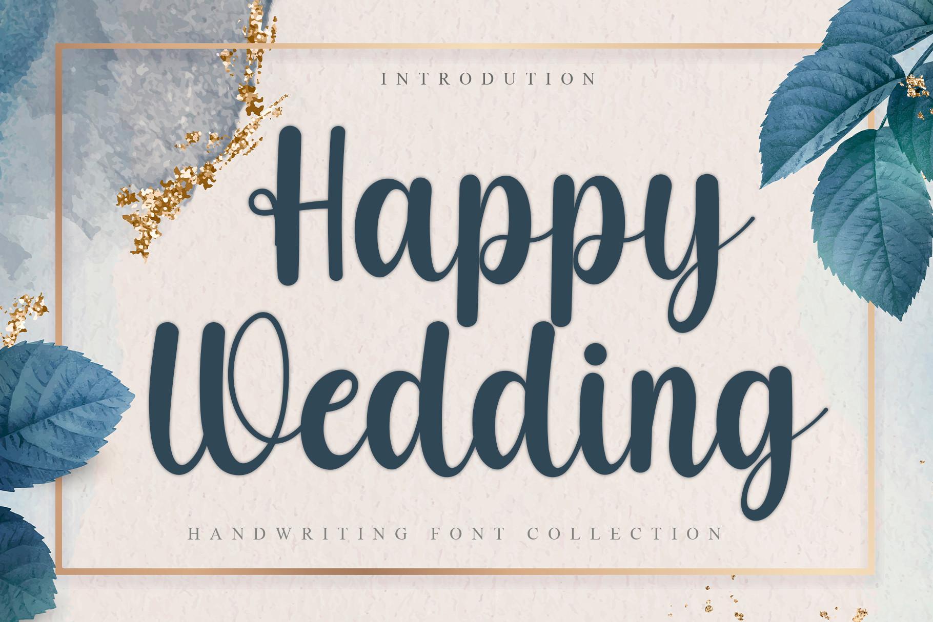 Happy Wedding Font