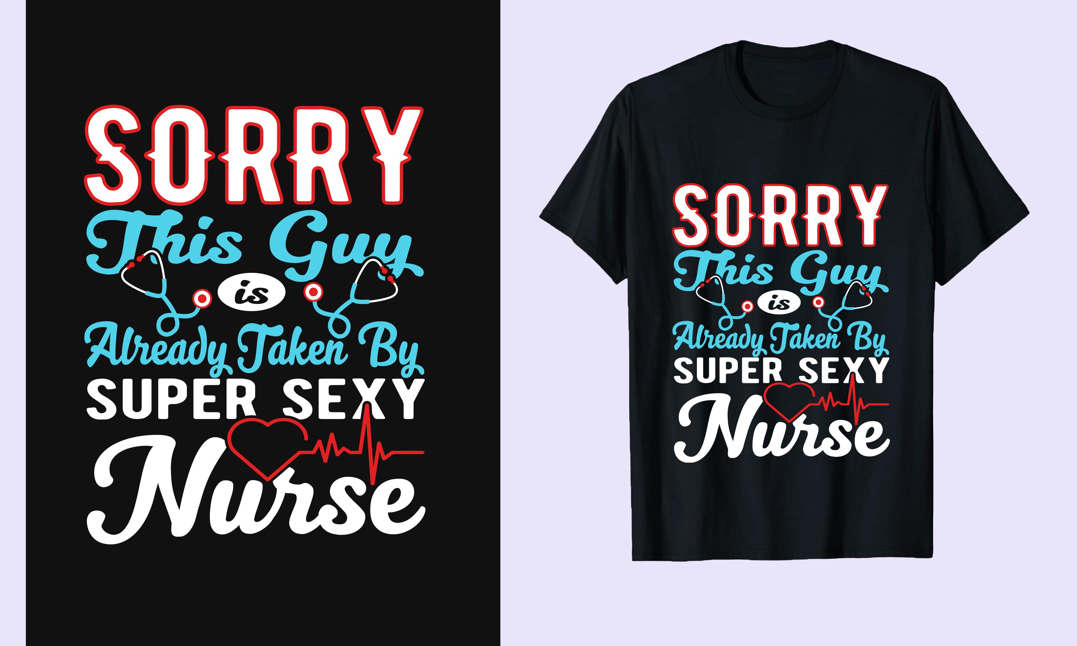 Nurse Typographic T Shirt Design