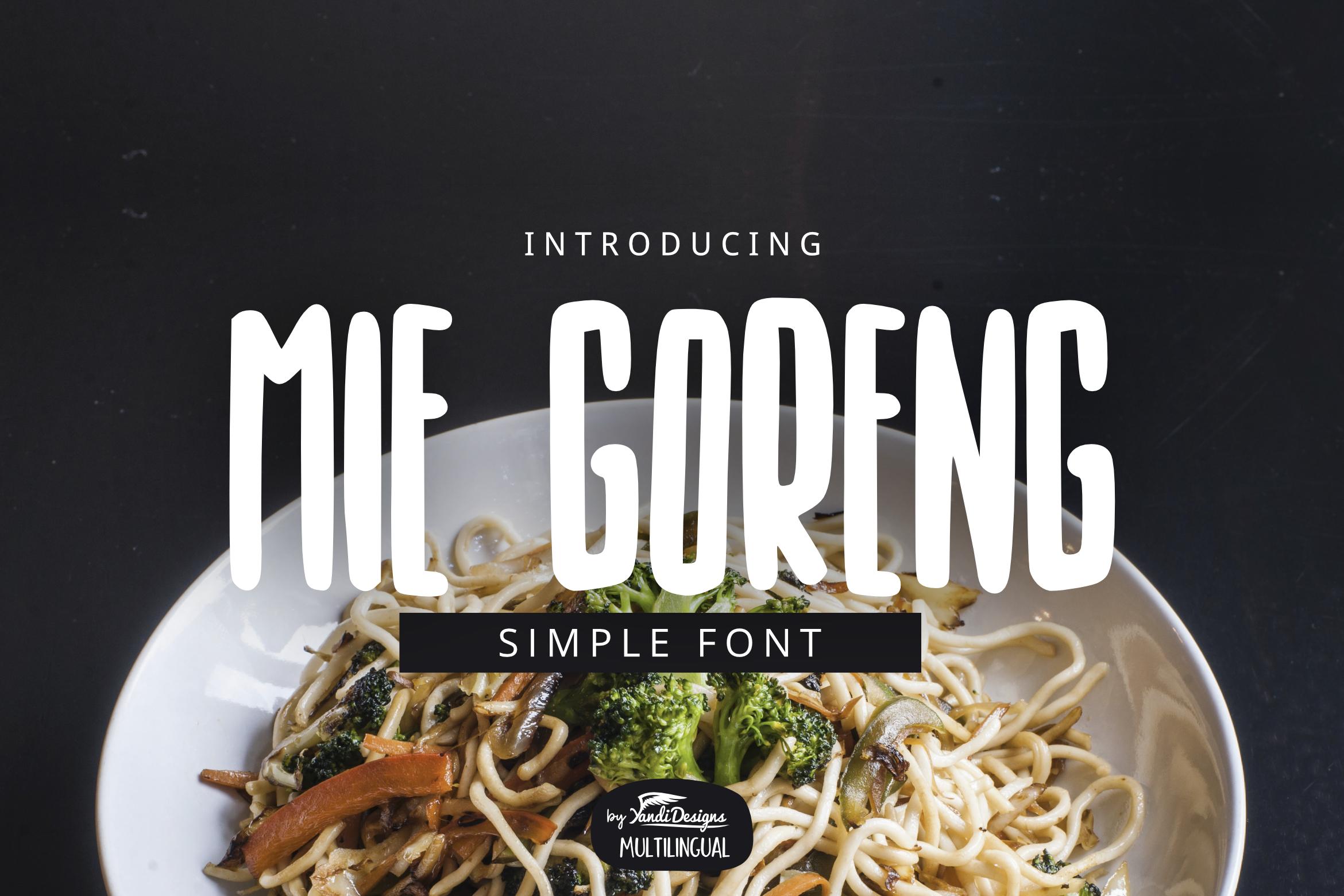 Mie Goreng Font
