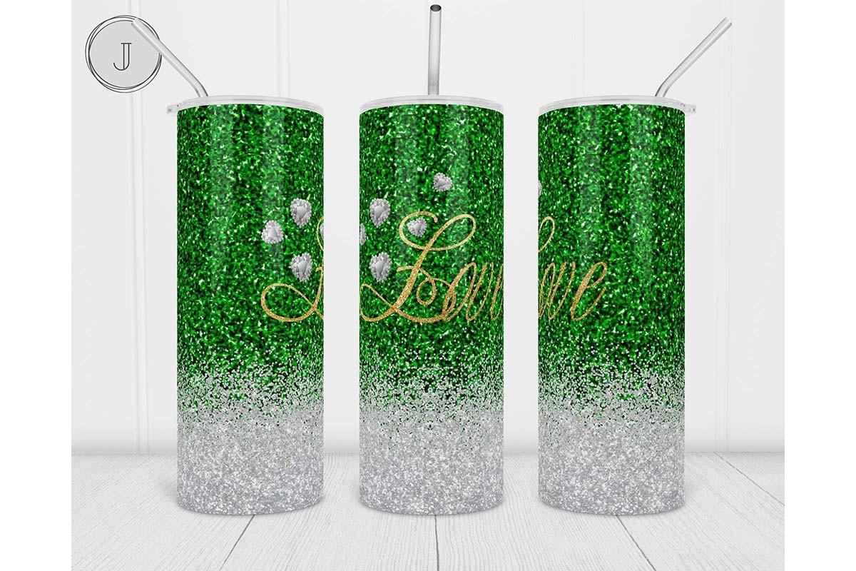 20oz Valentine's Day Tumbler Love Glitte
