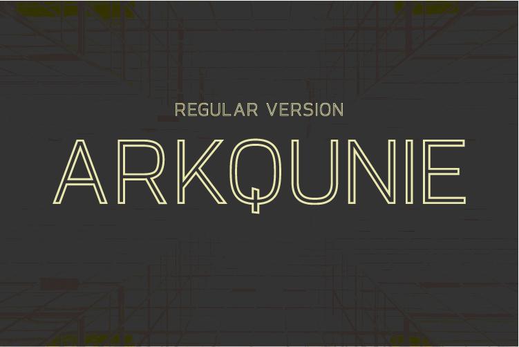 Arkqunie Outline Regular Font