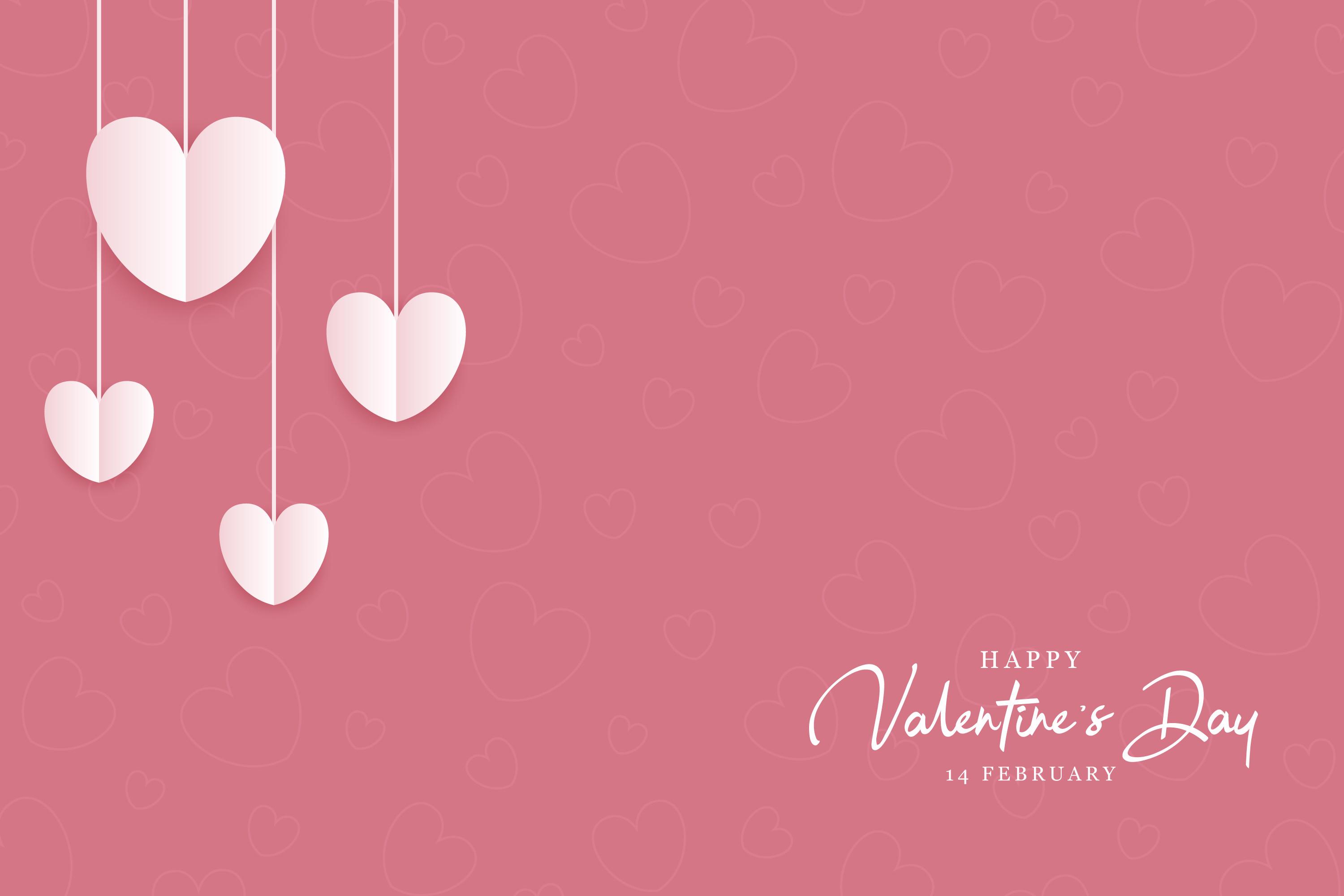 Minimalist Happy Valentine's Background