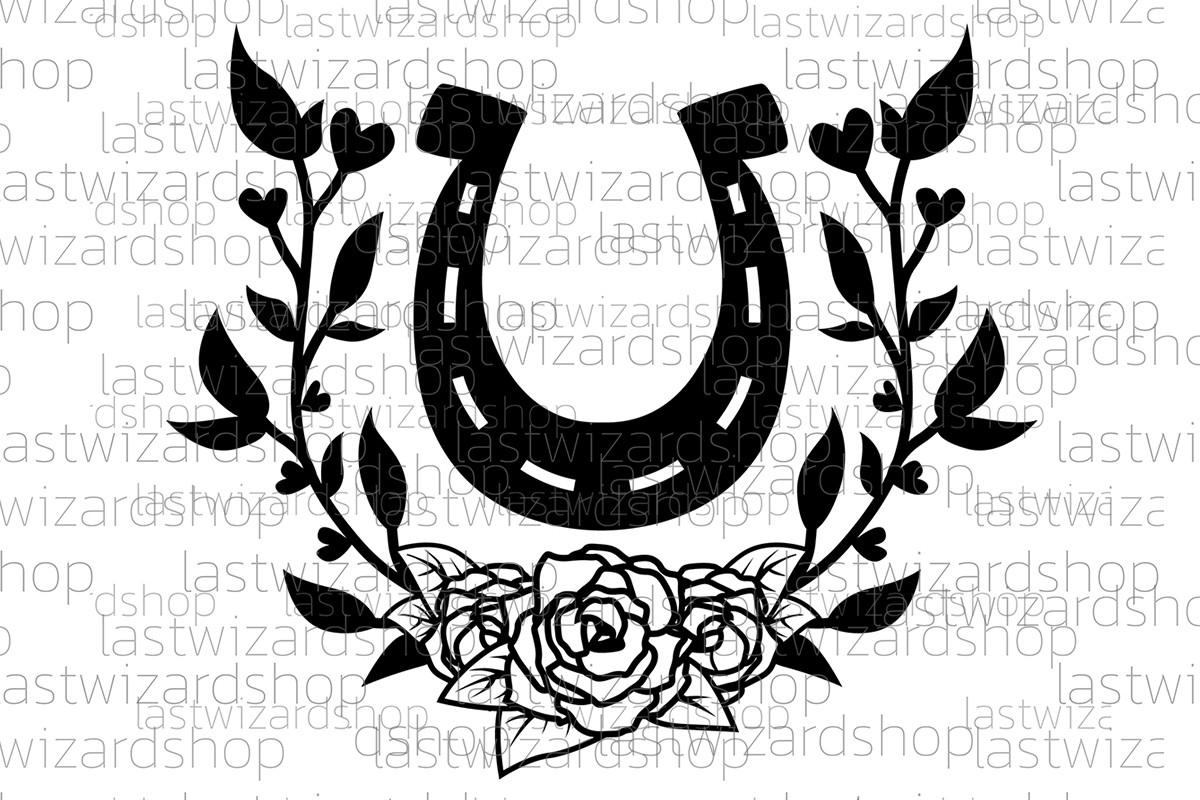 Floral Horseshoe Svg, Cowgirl Shirt