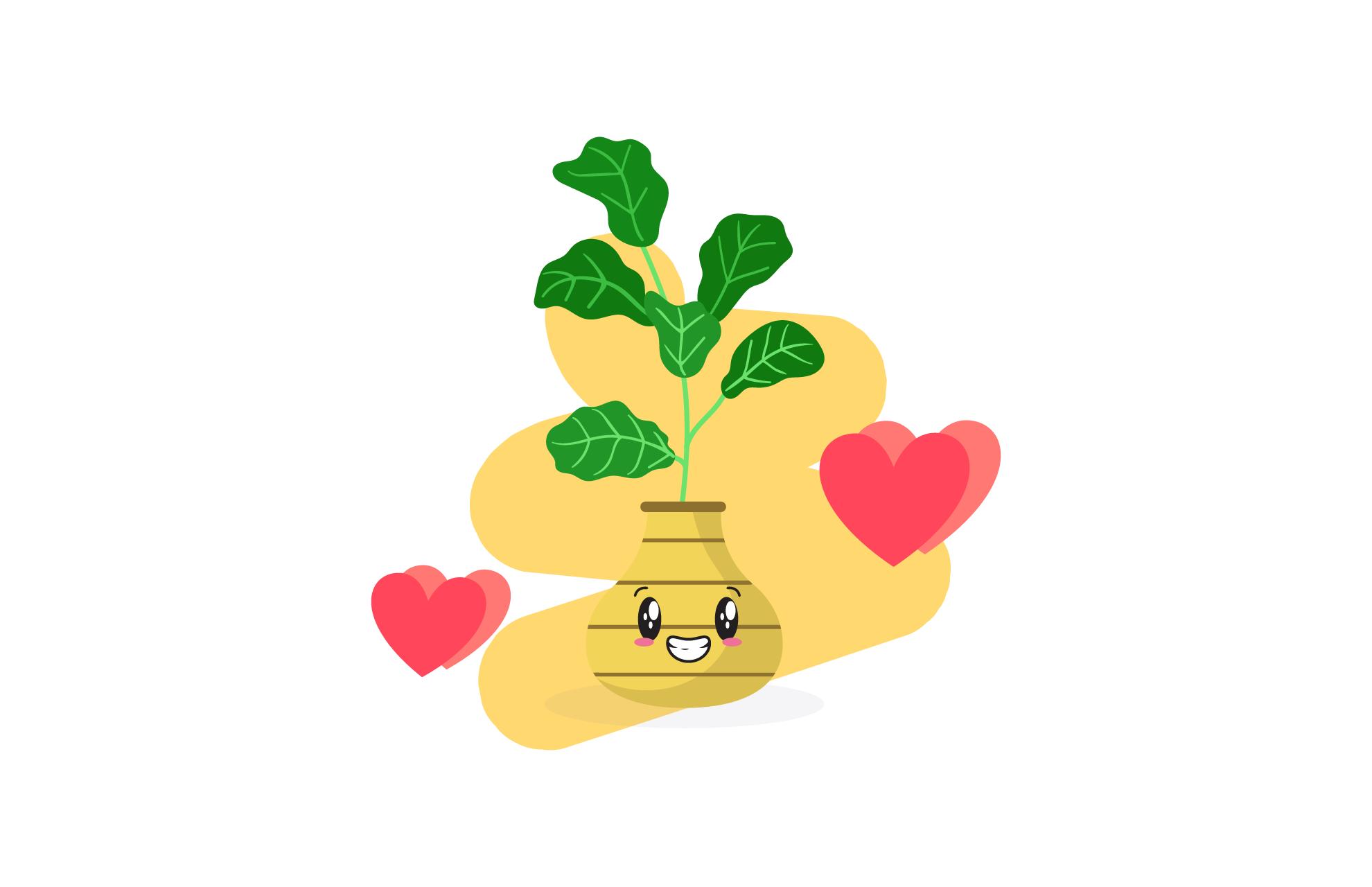 Valentine Plant Illustration Decor