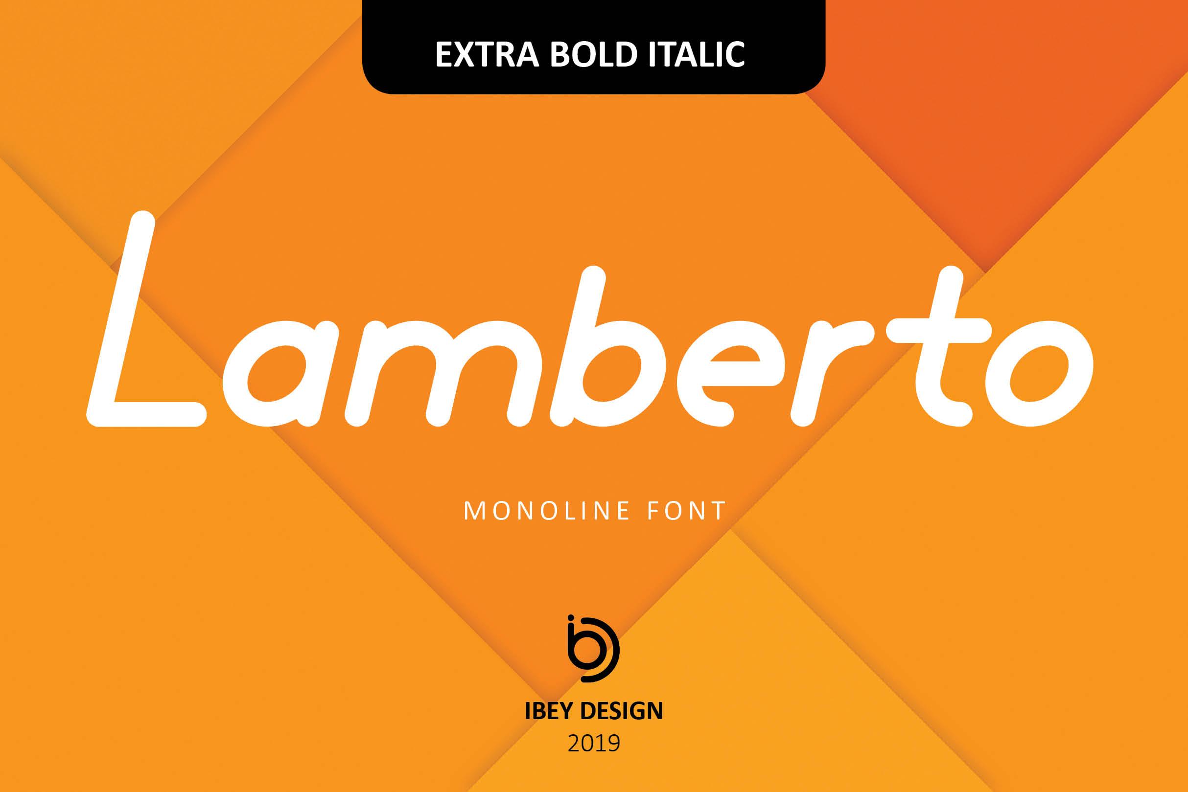 Lamberto Extra Bold Italic Font