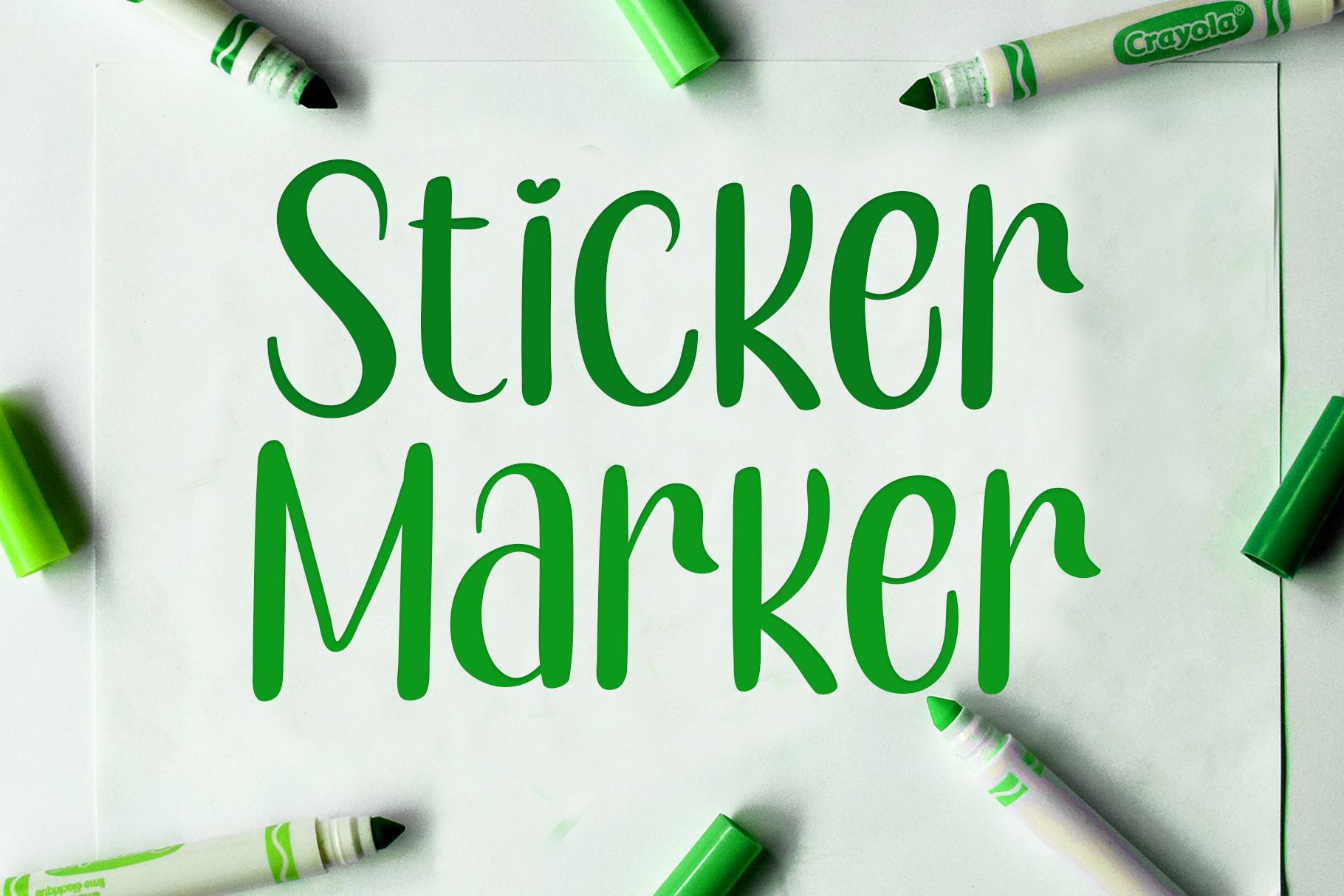 Sticker Marker Font