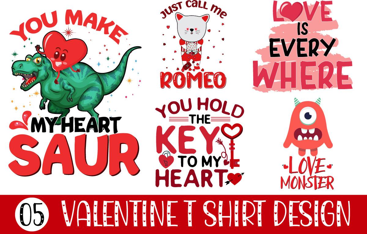 Valentine T Shirt Design Bundle