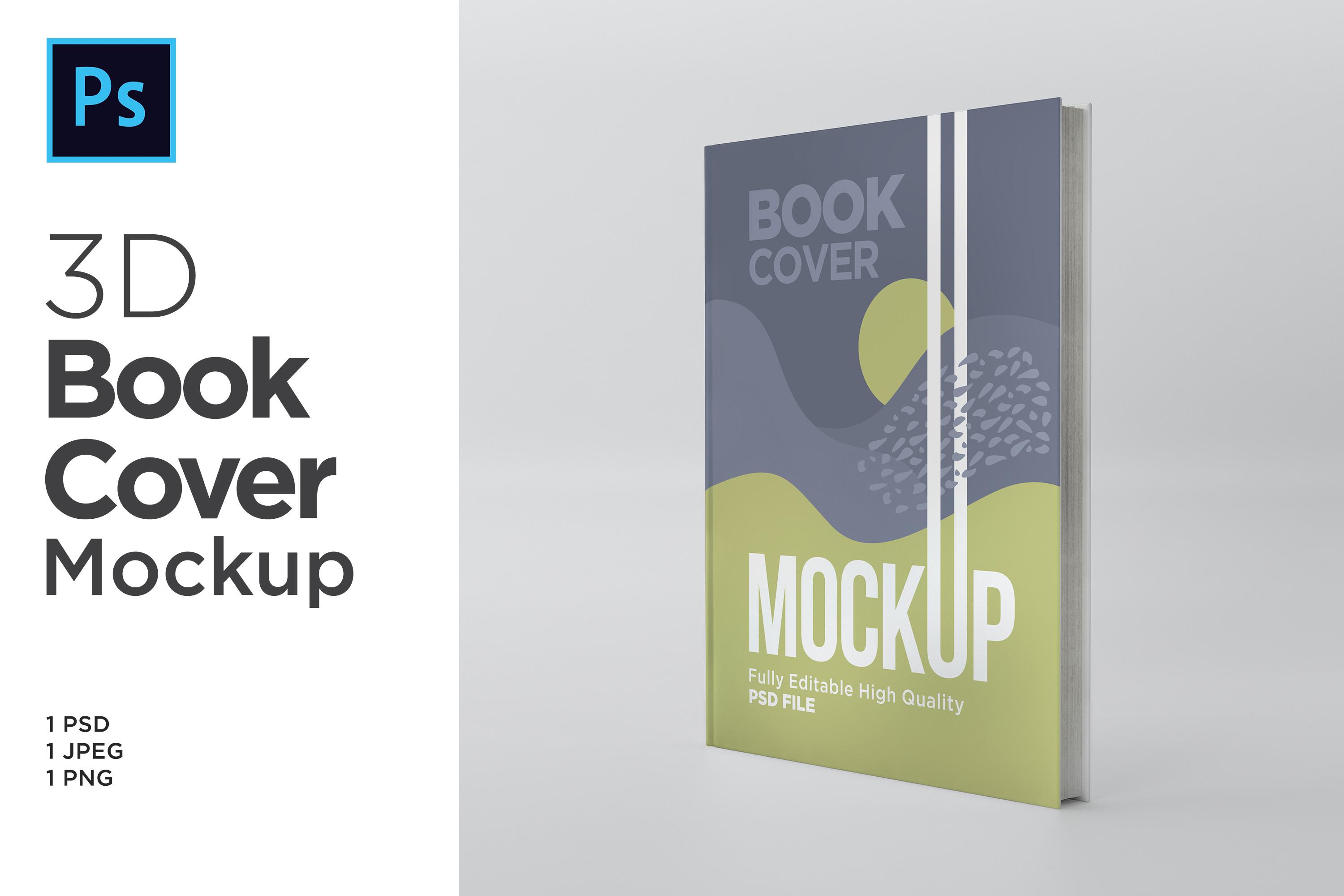 Book Cover Mockup 3d Rendering
