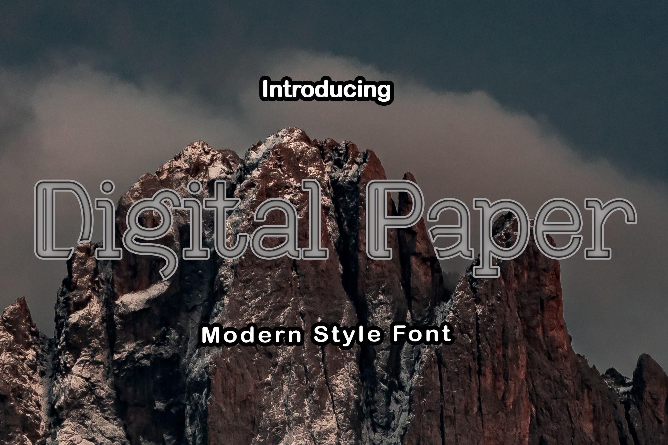 Digital Paper Font