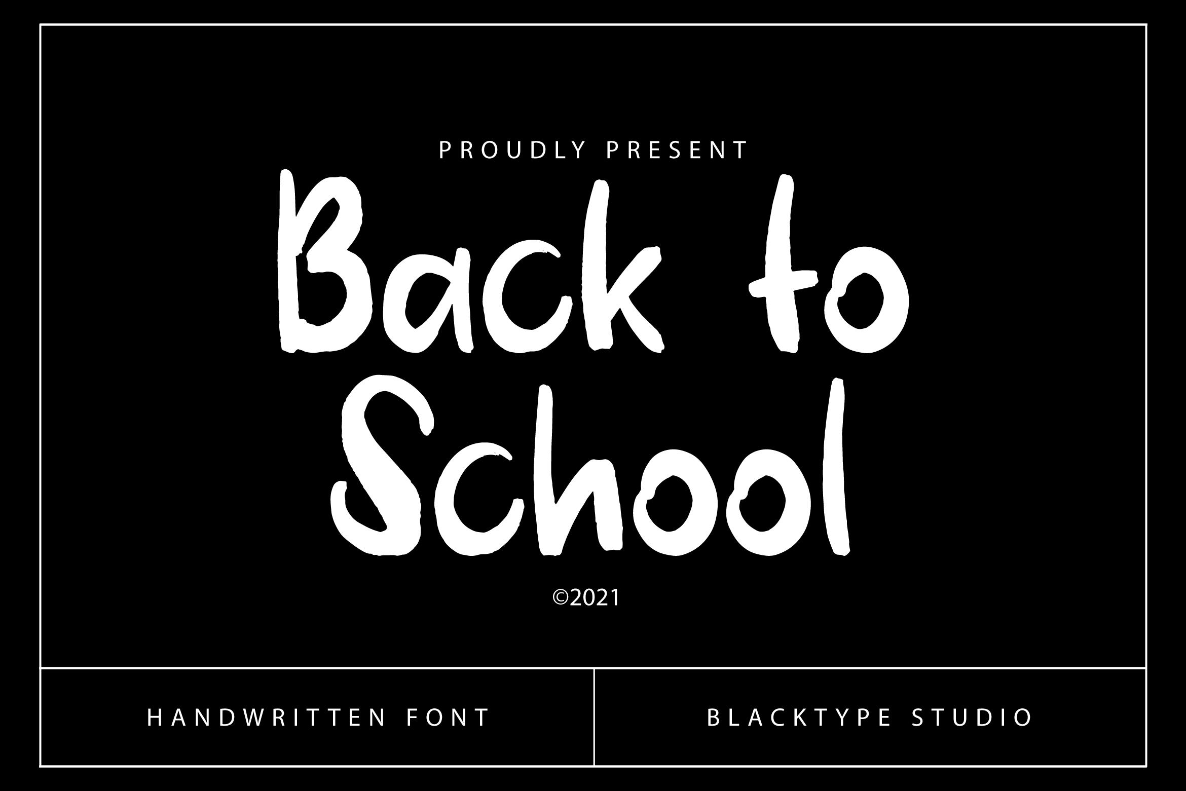 Back to School Font
