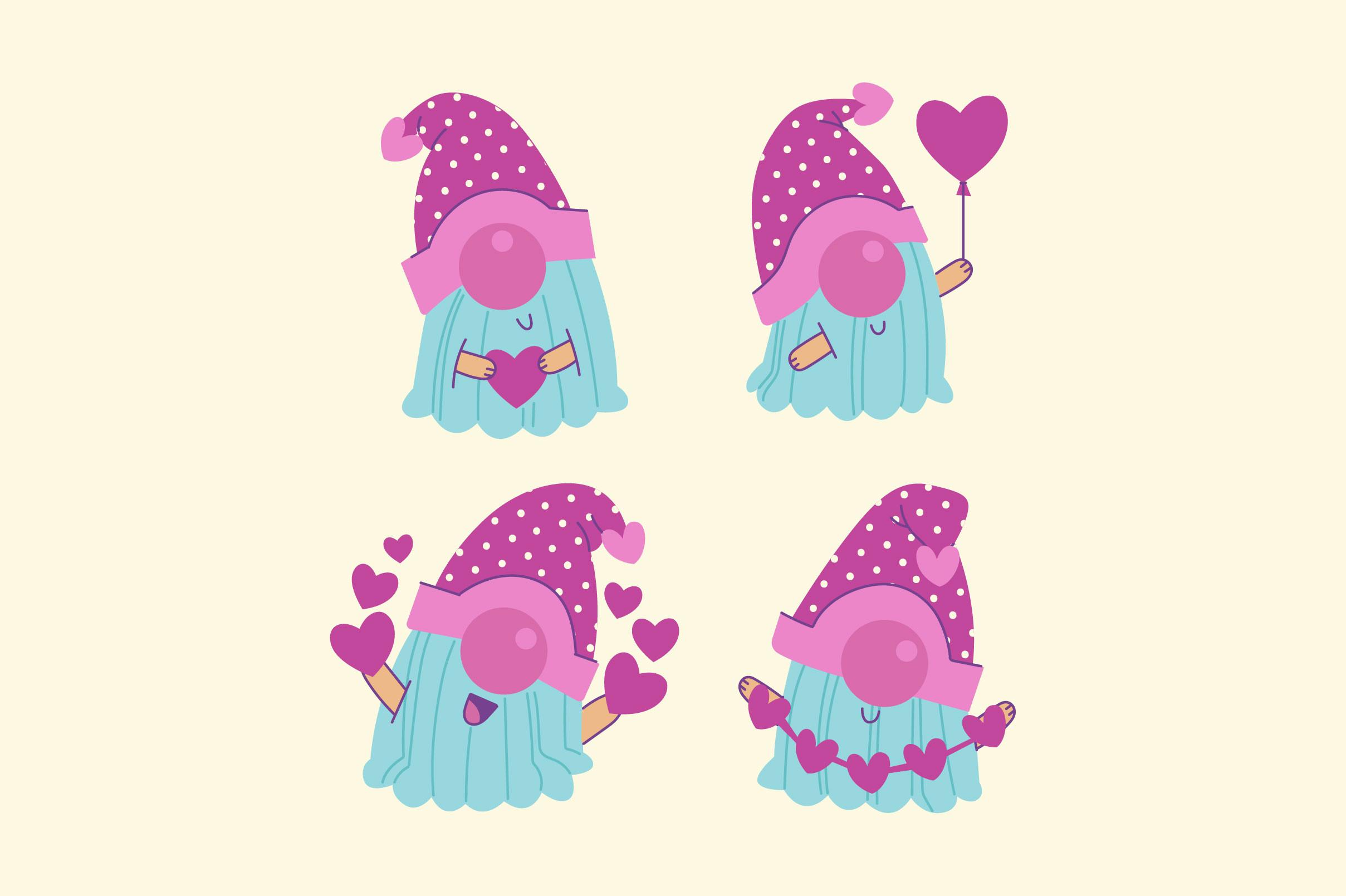 Flat-valentine-s-day-gnomes-collection