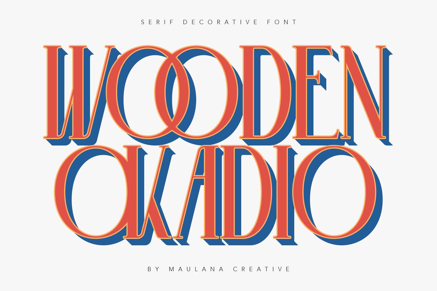 Wooden Okadio Font