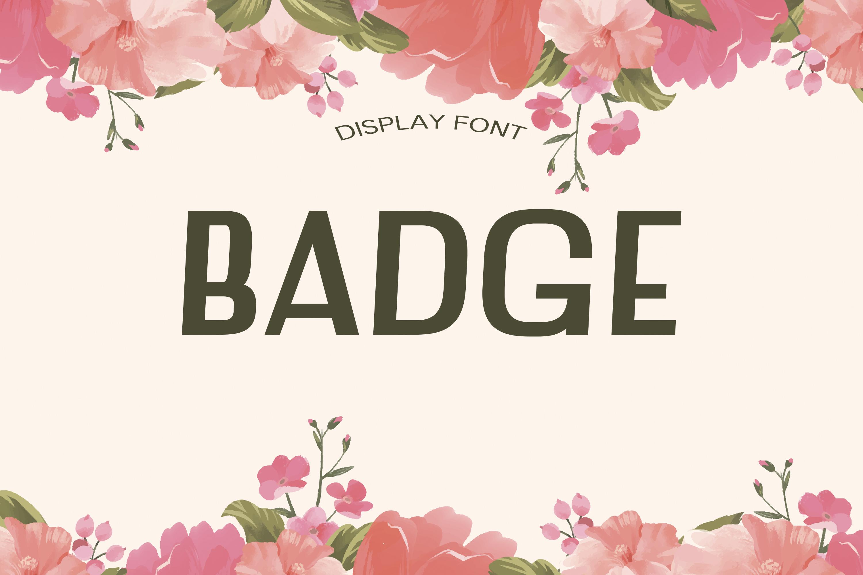 Badge Font