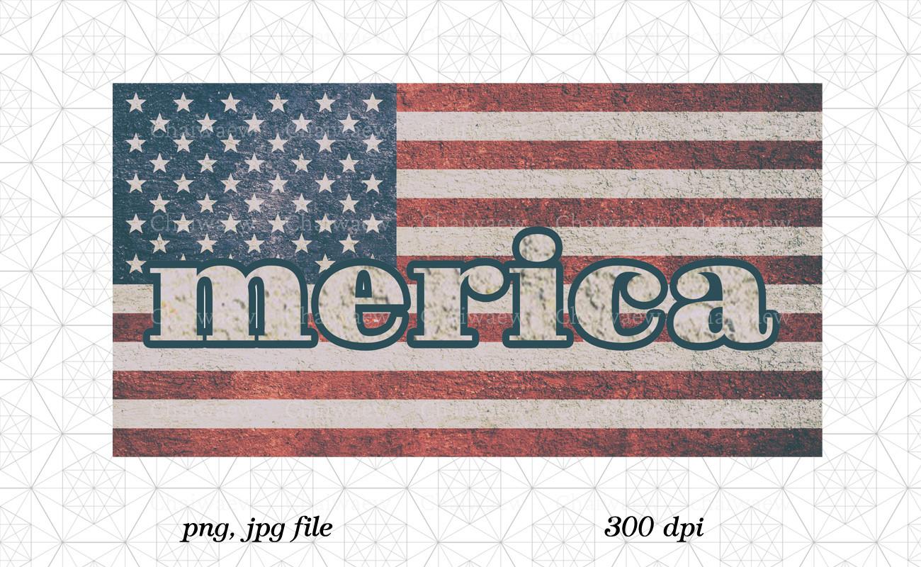 Retro Merica Vintage Sublimation Design