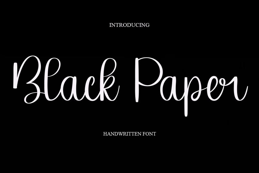 Black Paper Font