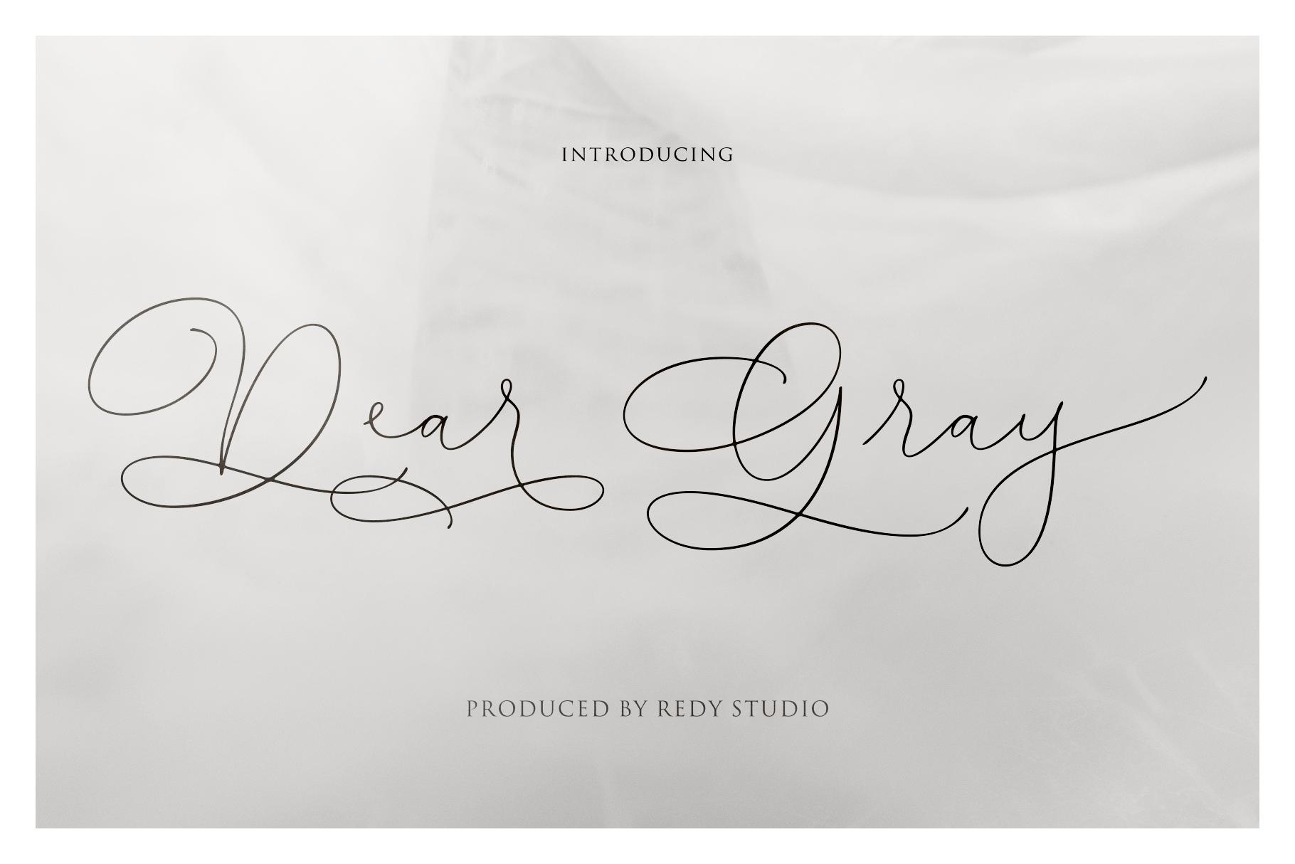 Dear Gray Font