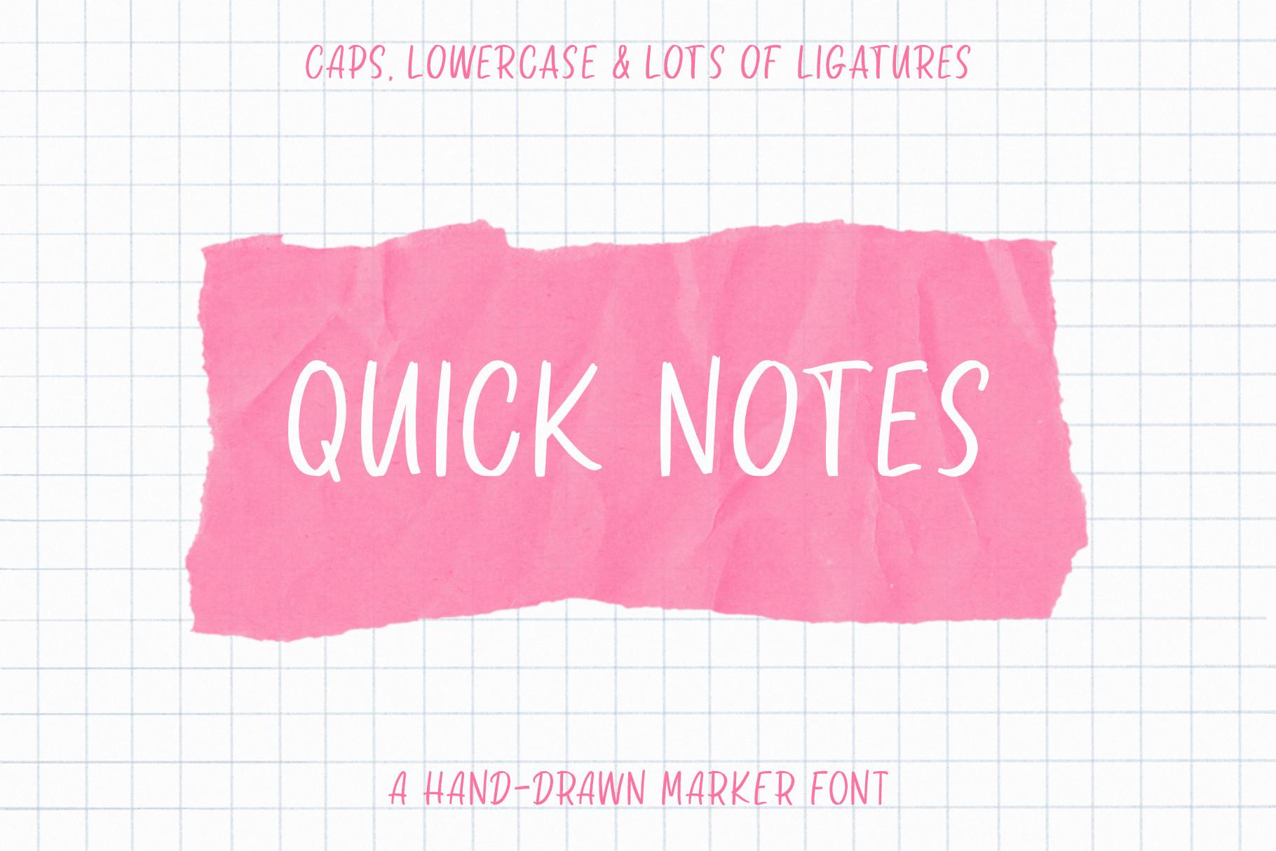 Quick Notes Font