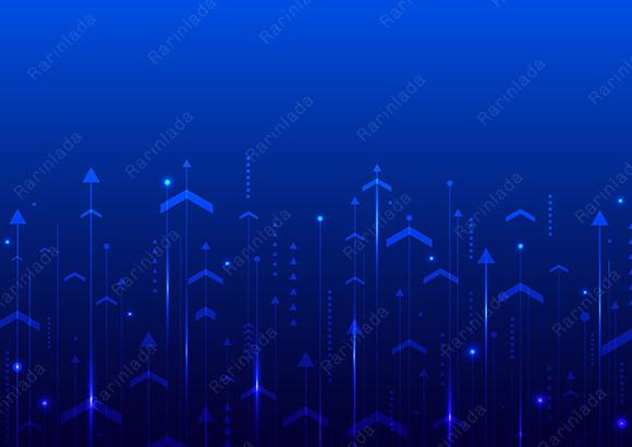 Abstract Technology Blue Arrow Lighting