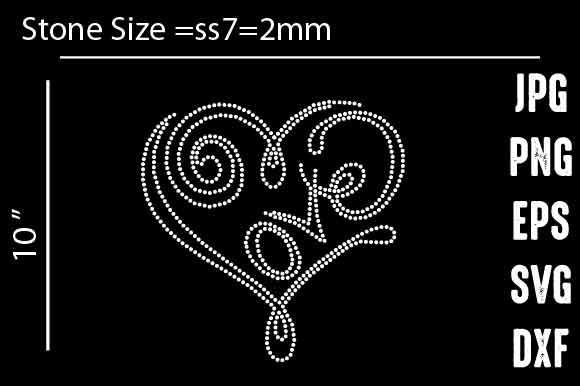 Love Rhinestone Templates