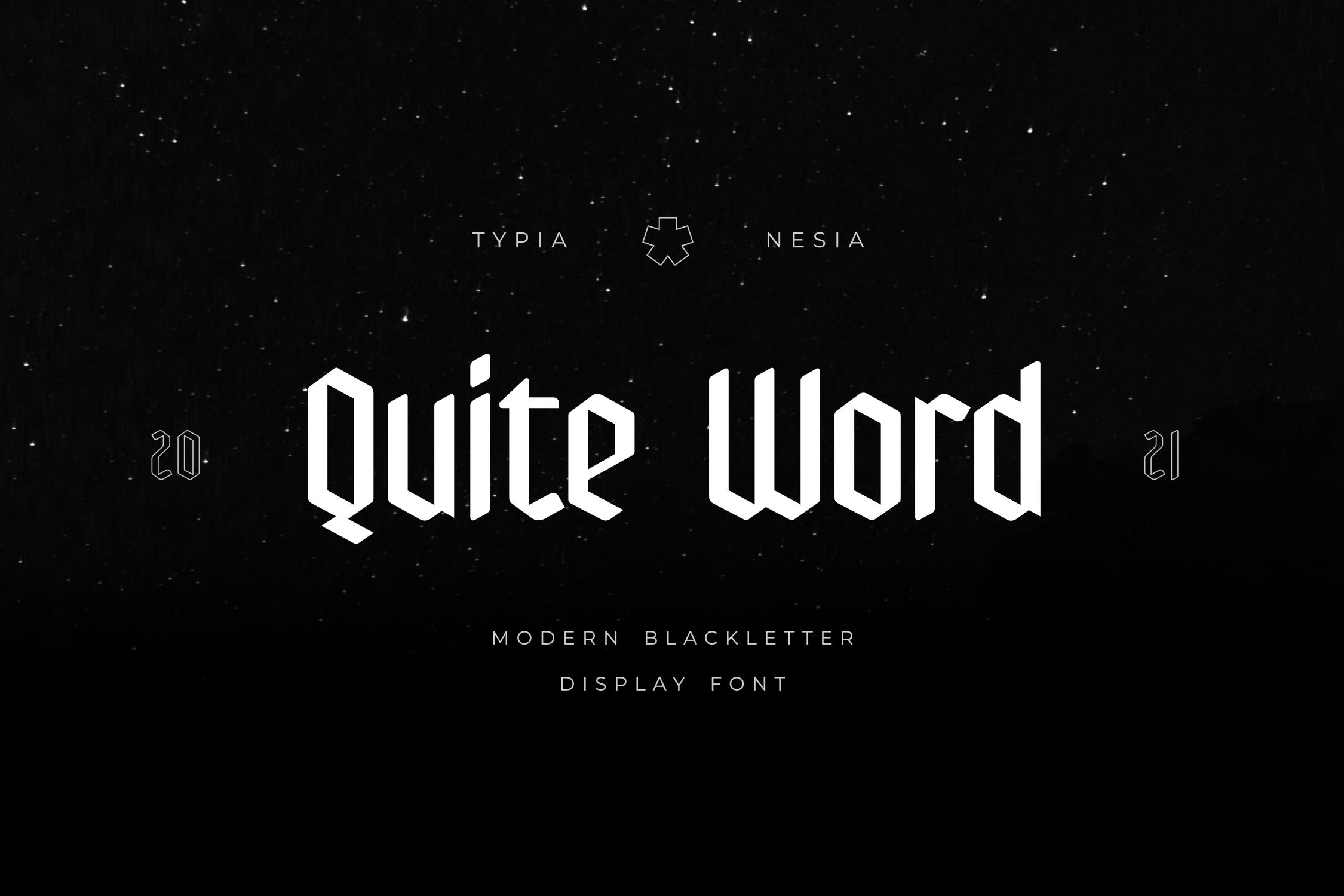 Quite Word Font