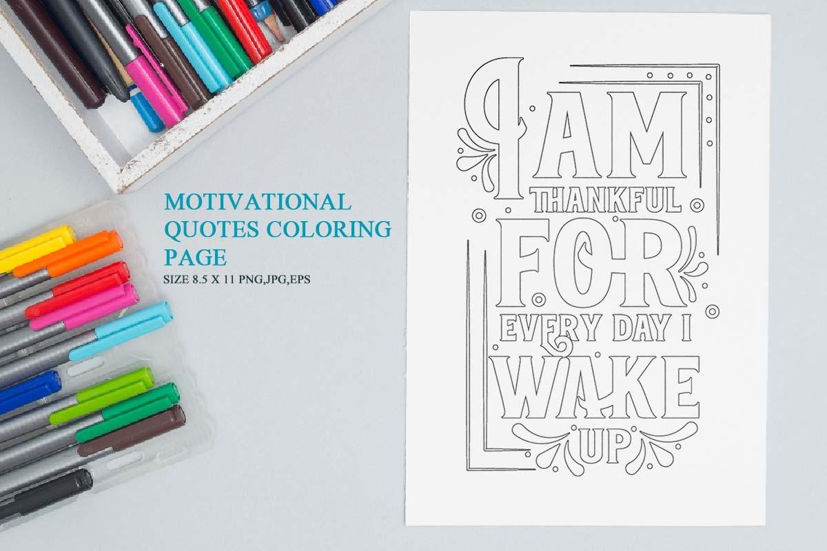Motivational Quotes Coloring Page