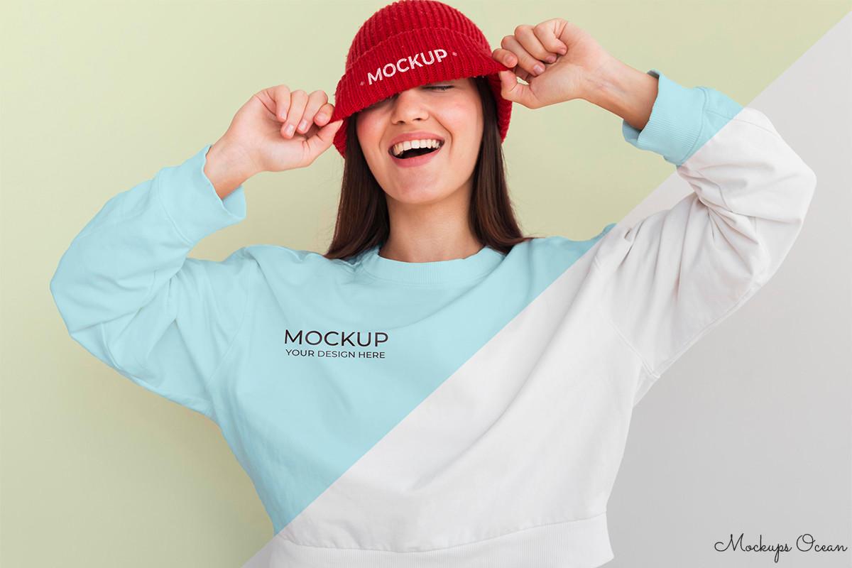 Women Hoodie Mockup