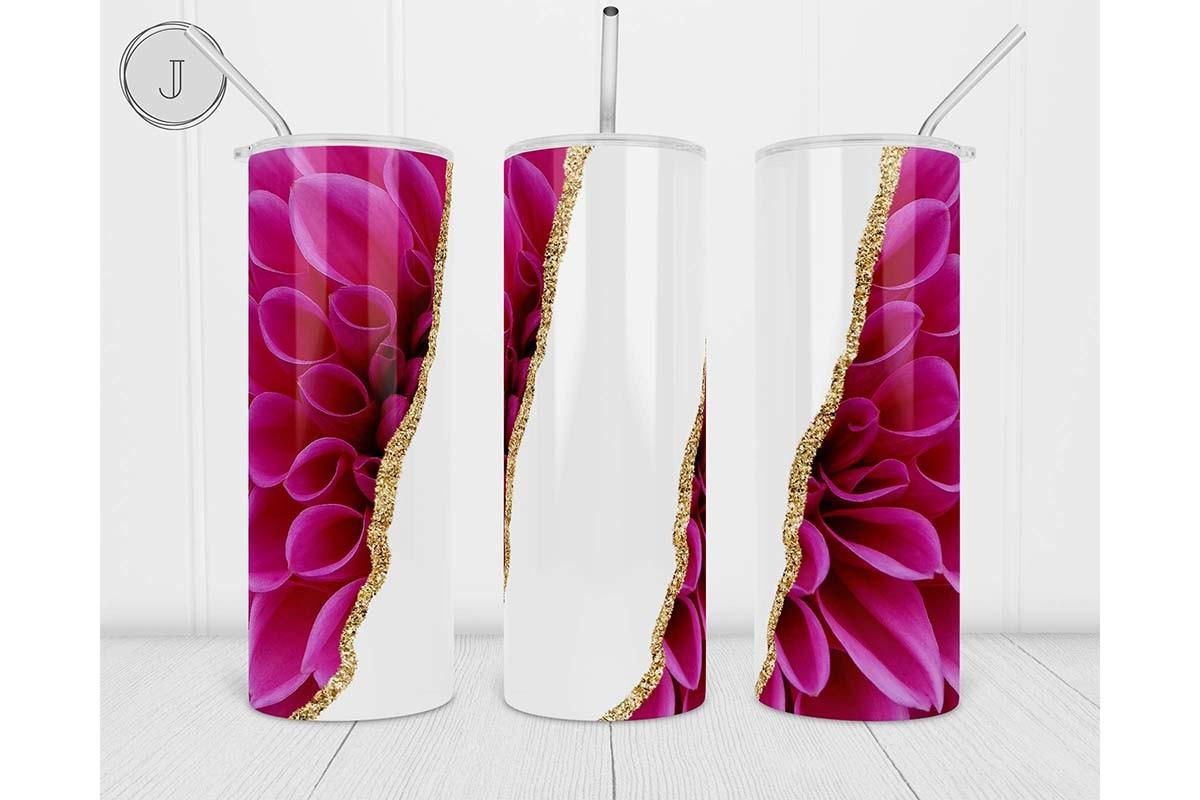 20oz Dahlai Floral Tumbler Add Your Text