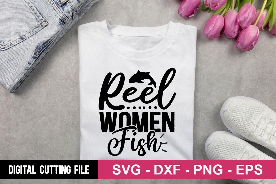 Reel Women Fish SVG