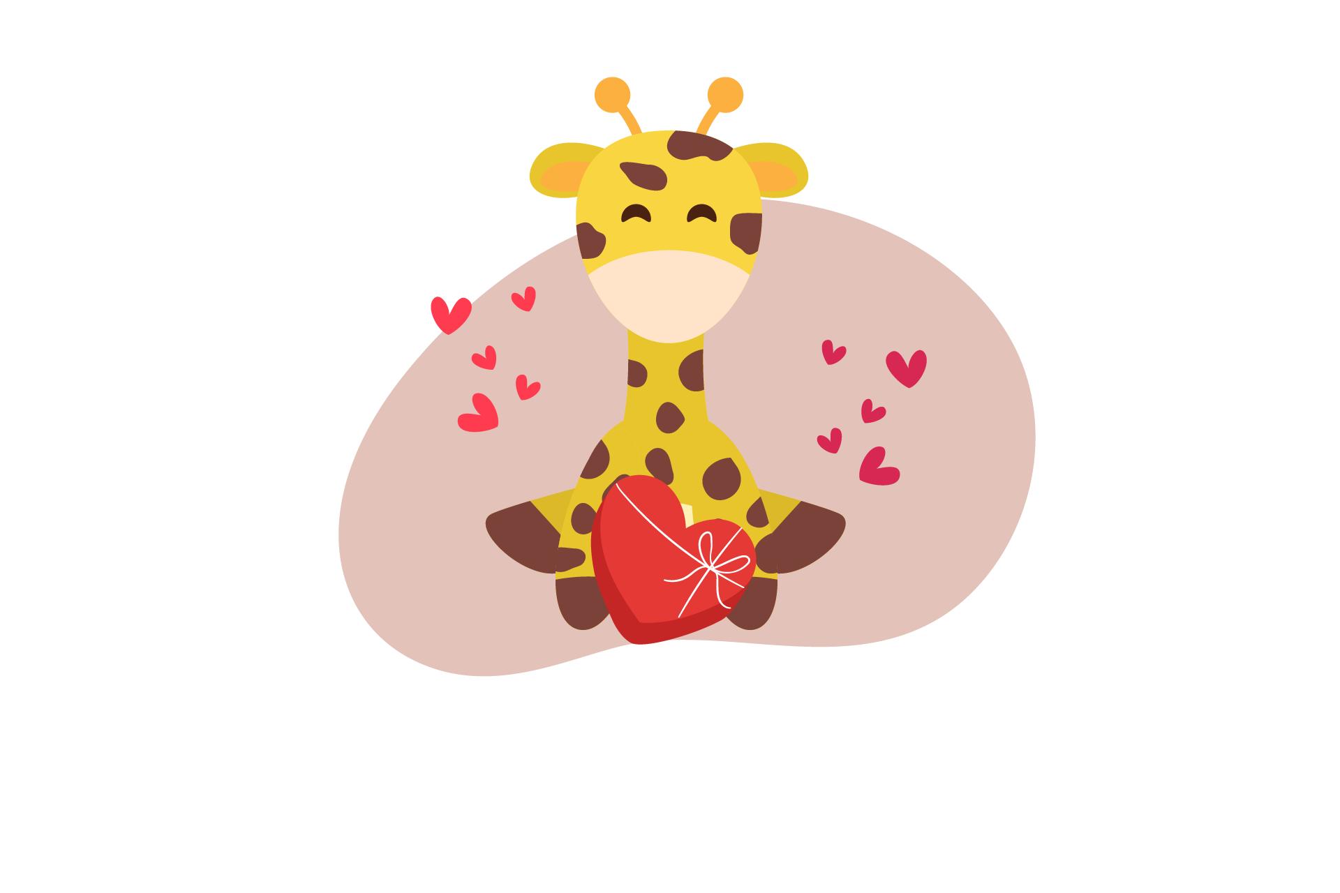 Valentine Box & Cute Giraffe Celebration