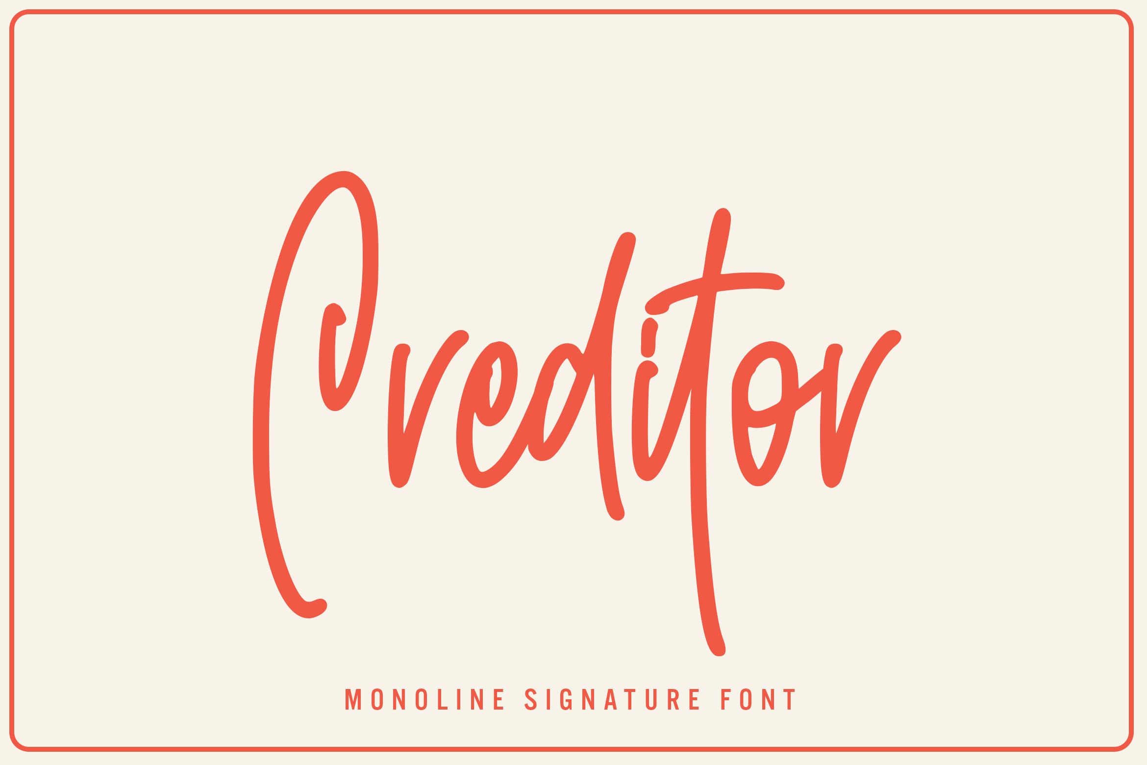 Creditor Font
