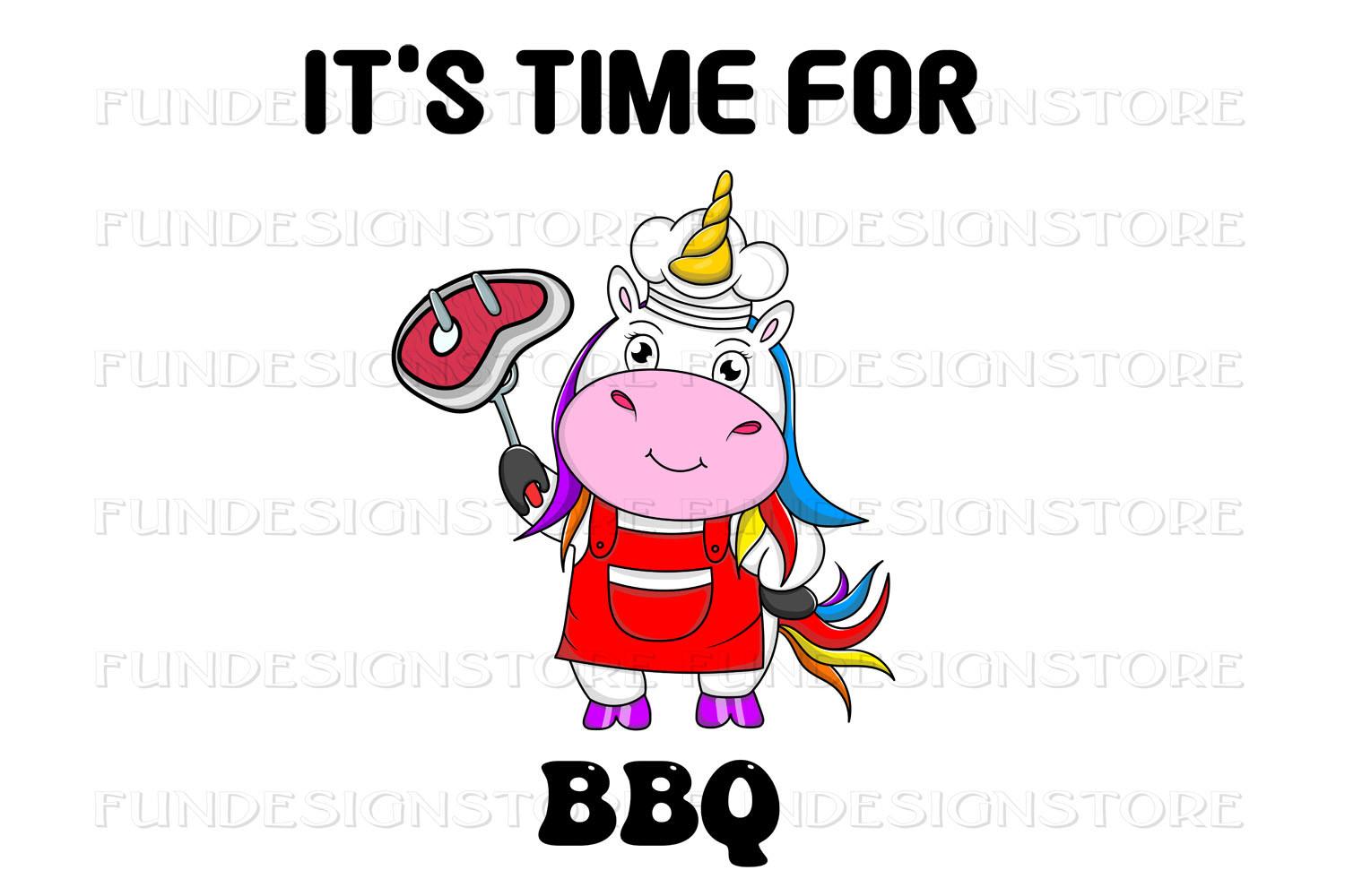 COMIC UNICORN, SUBLIMATION, PNG, BBQ