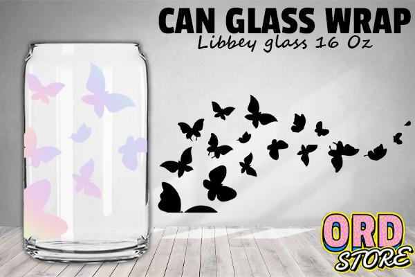 Butterfly 16 Oz Libbey Glass Wrap