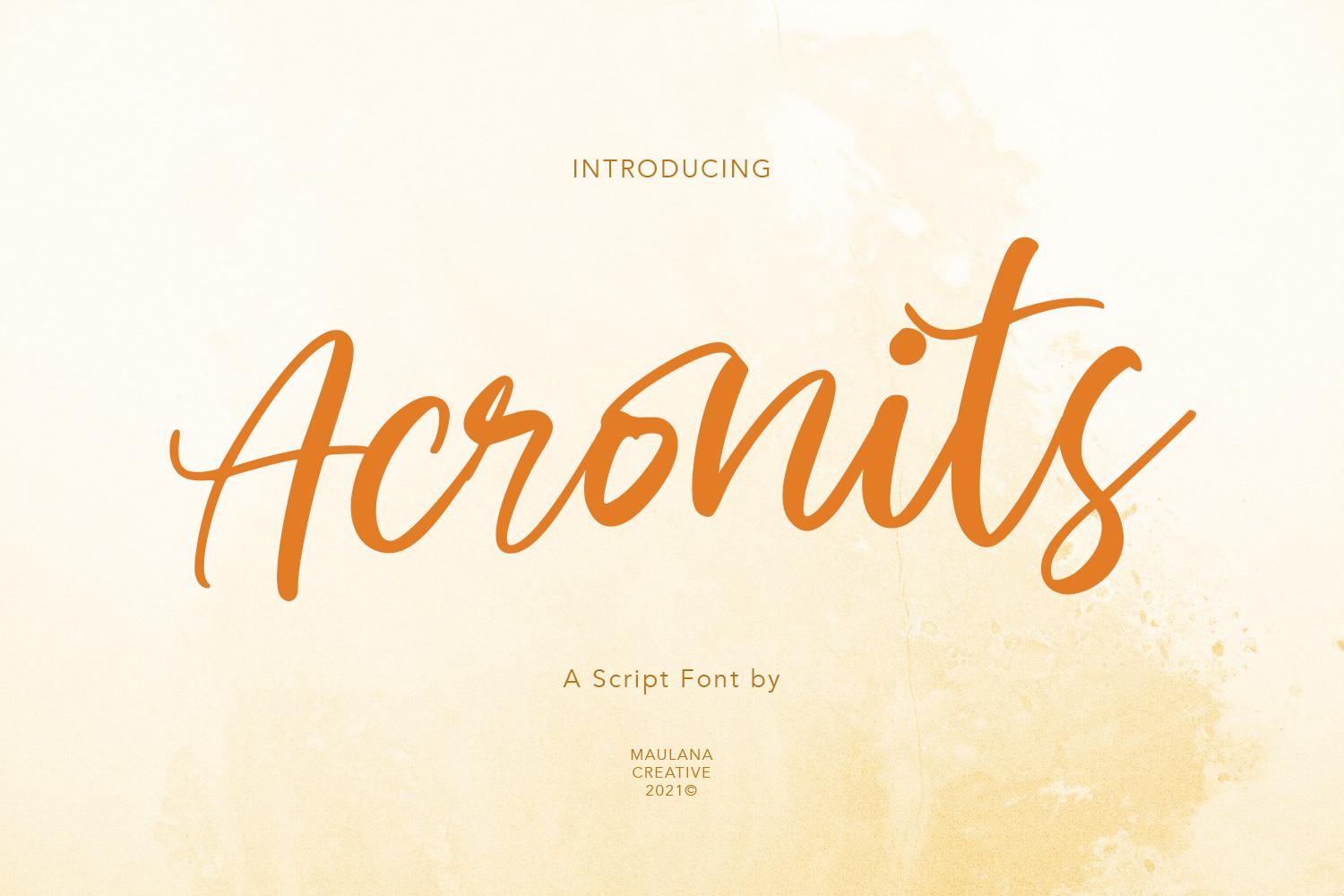 Acronits Font