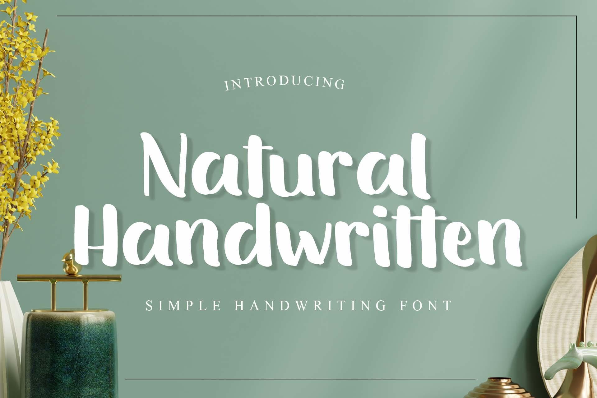 Natural Handwritten Font