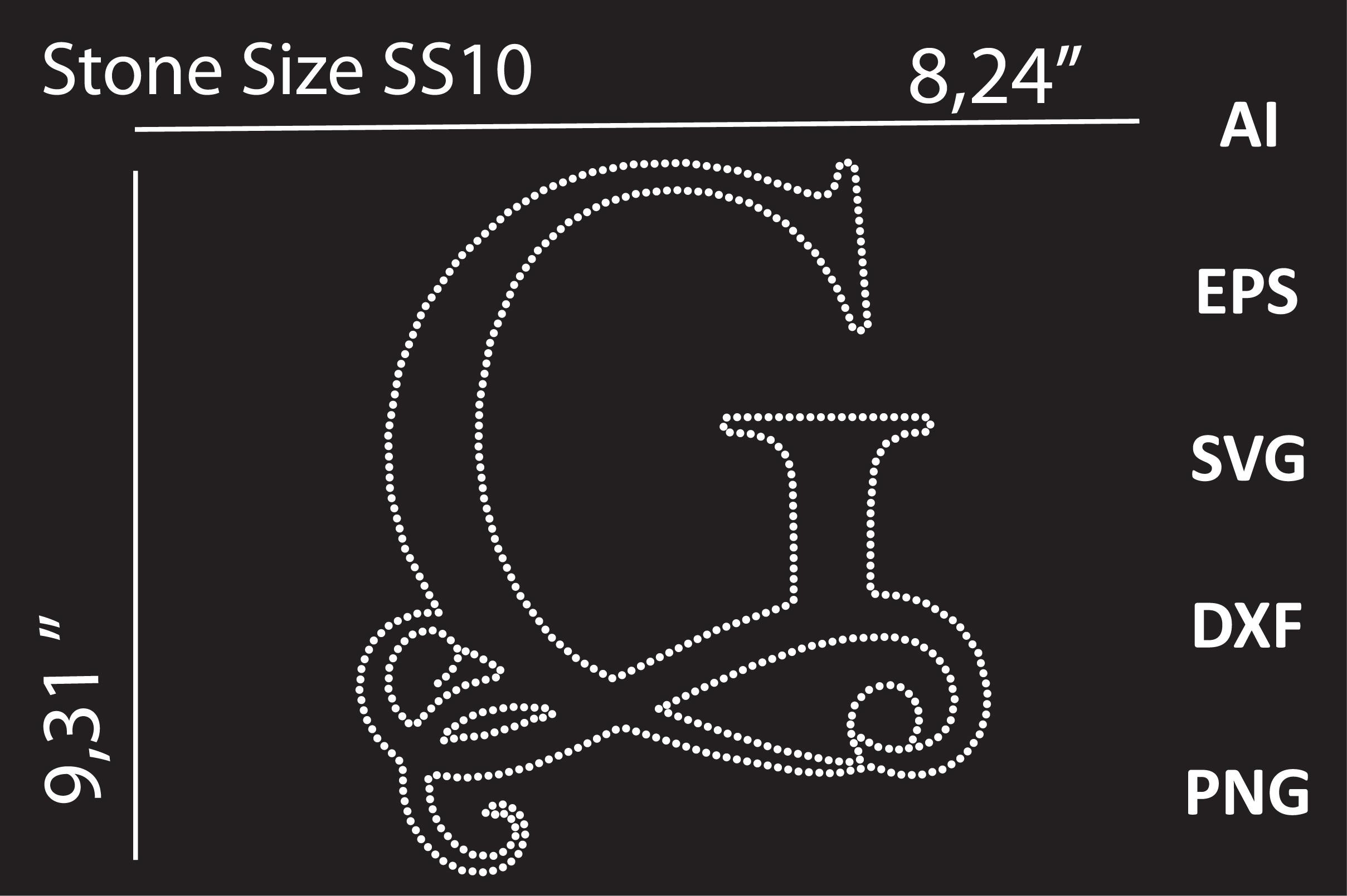 CAPITAL LETTER RHINESTONE TEMPLATE DE...