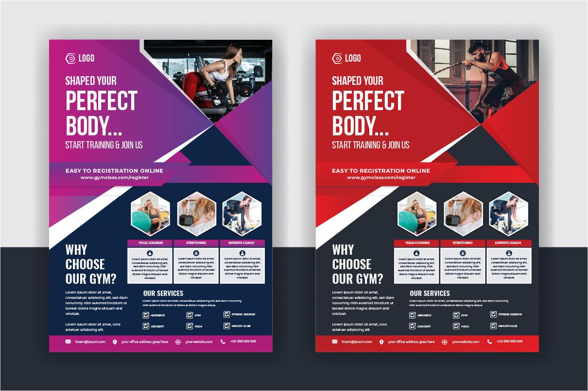 GYM Fitness Flyer Design Template