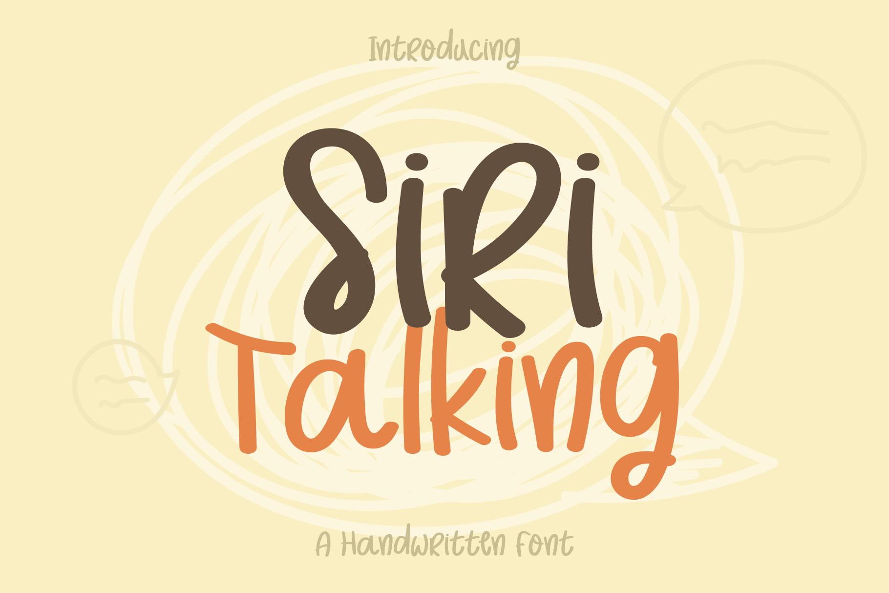 Siri Talking Font