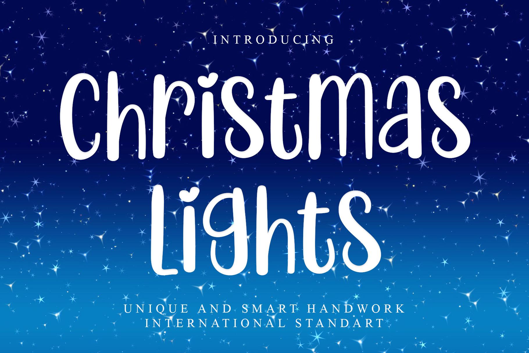 Christmas Lights Font