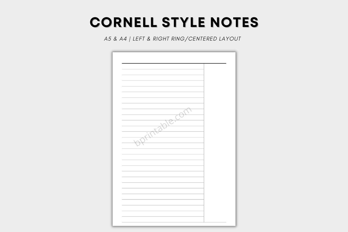 Cornell Style Notes